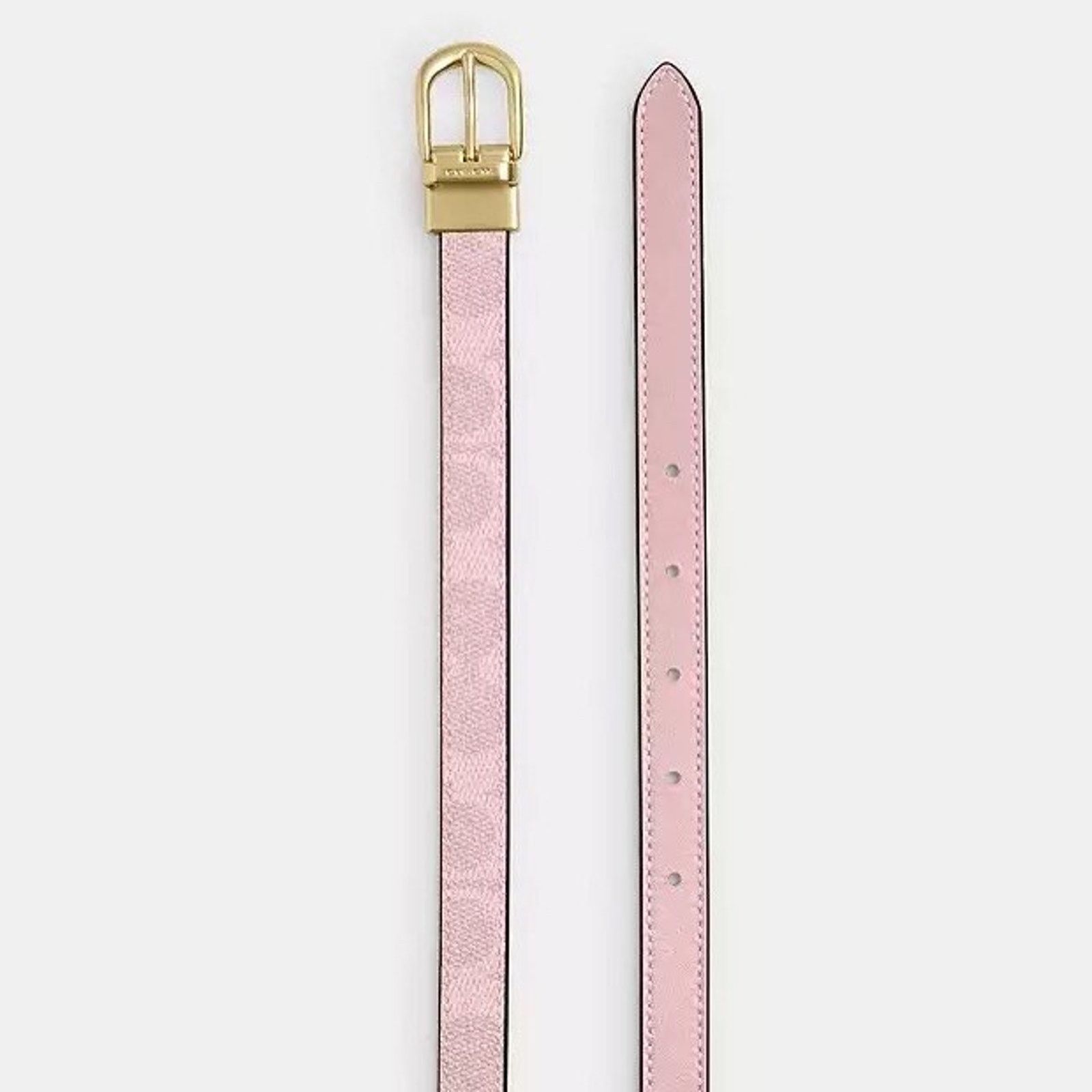 Coach NWT Coach Cut To Size Reversible Belt 18Mm CX058 Powder Pink Size ONE SIZE - 7 Thumbnail