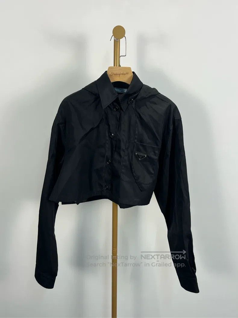 Prada Prada Black metal triangle long-sleeved jacket Size XS / US 0-2 / IT 36-38 - 1 Thumbnail