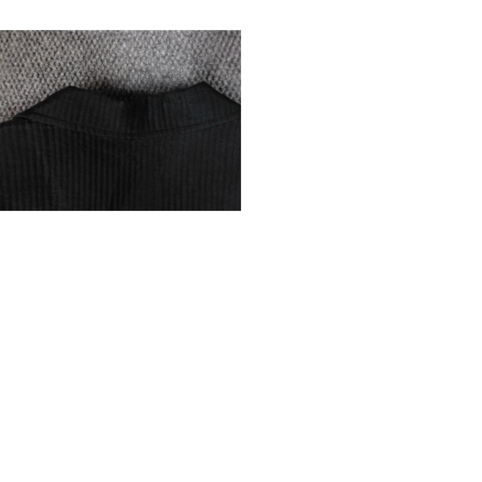 Coldwater Creek Coldwater Creek Womens Jacket Blazer 14P Petites Black Silk Lining Long Sleeve Collared Denim Cotton Solid Peanuts Theme Vintage No Size XL / US 12-14 / IT 48-50 - 9 Thumbnail