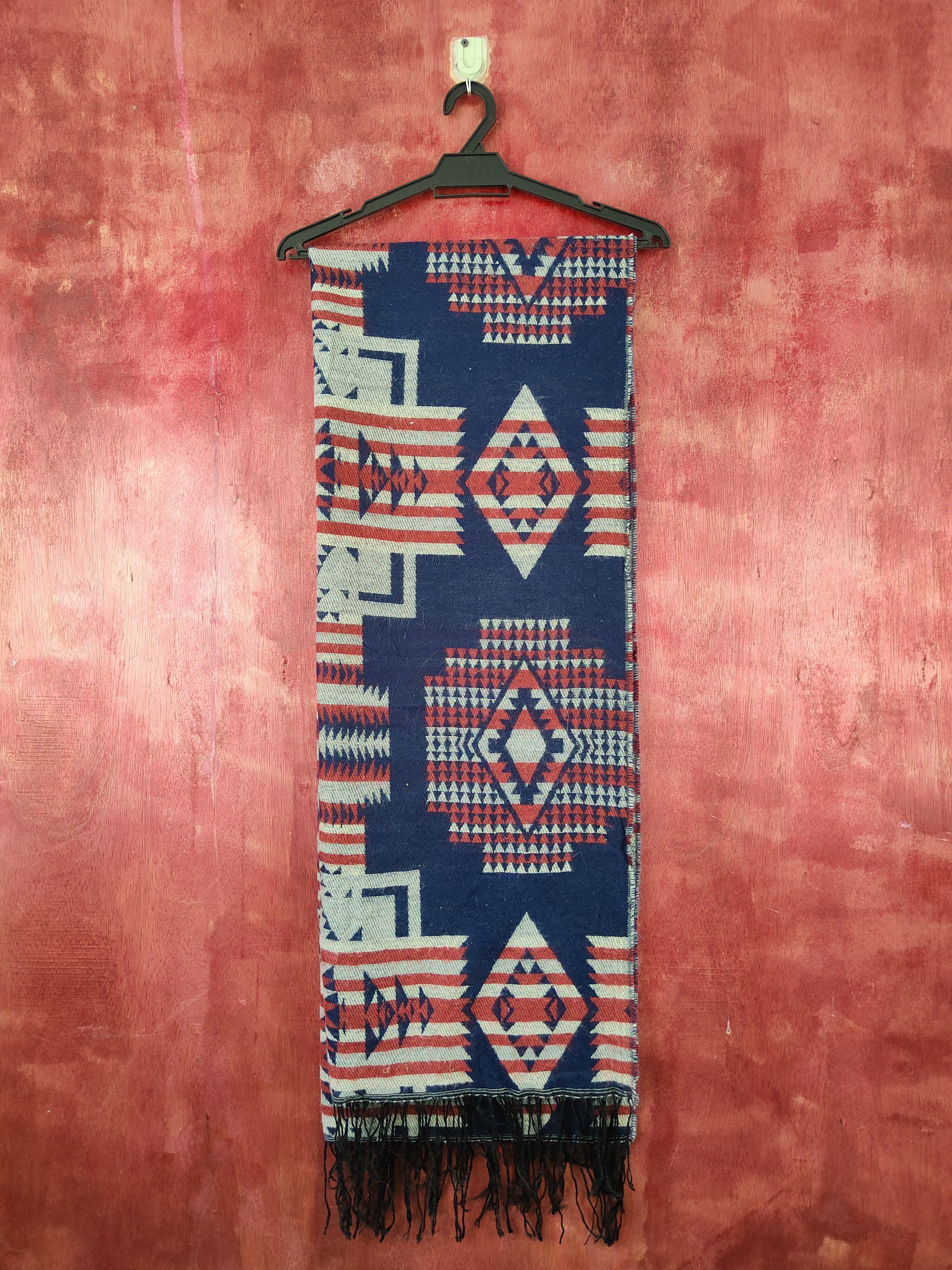 image of Japan Navajo Vintage Muffler Scarves S2112 in Dark Blue, Women's