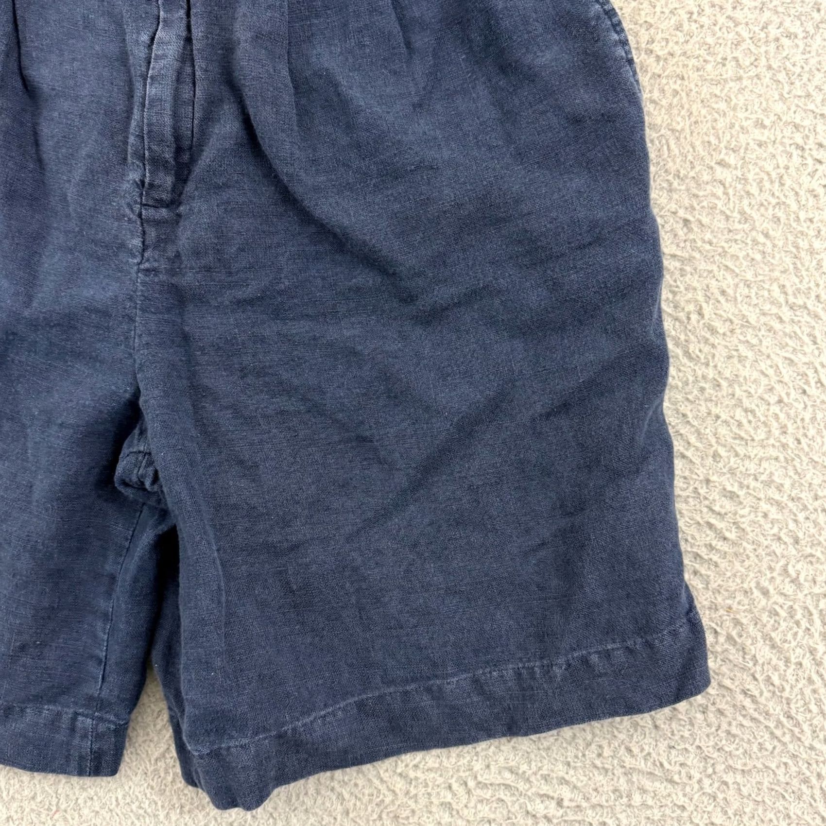 Lands' End VINTAGE Lands' End Bermuda Shorts Womens 6 Blue Linen High Rise 8" Pocket Pockets 80s 90s Preppy USA Mens Womens Girls Size 28" / US 6 / IT 42 - 2 Thumbnail