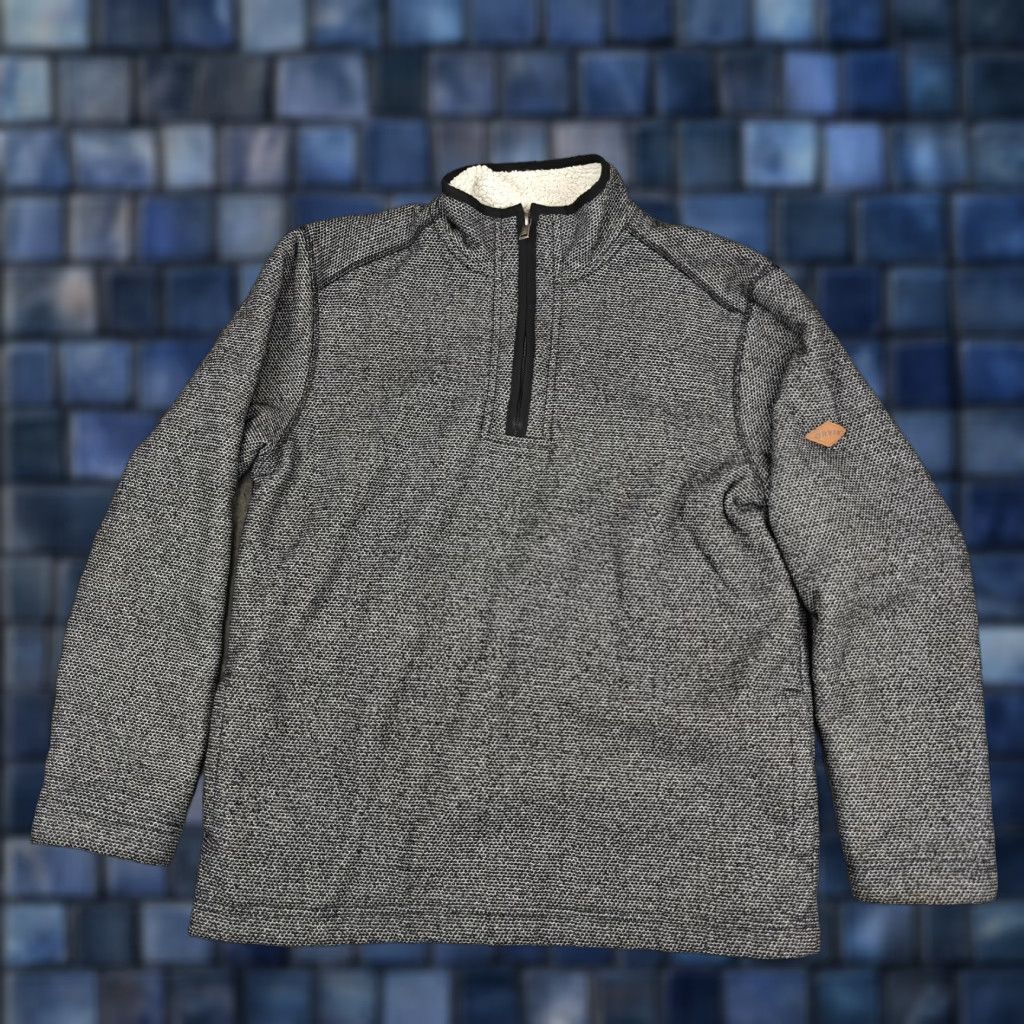 Orvis Orvis Sweater Mens Medium Gray Sherpa Lined 1/4 Zip Mock Neck Pullover Fleece Size US M / EU 48-50 / 2 - 1 Thumbnail