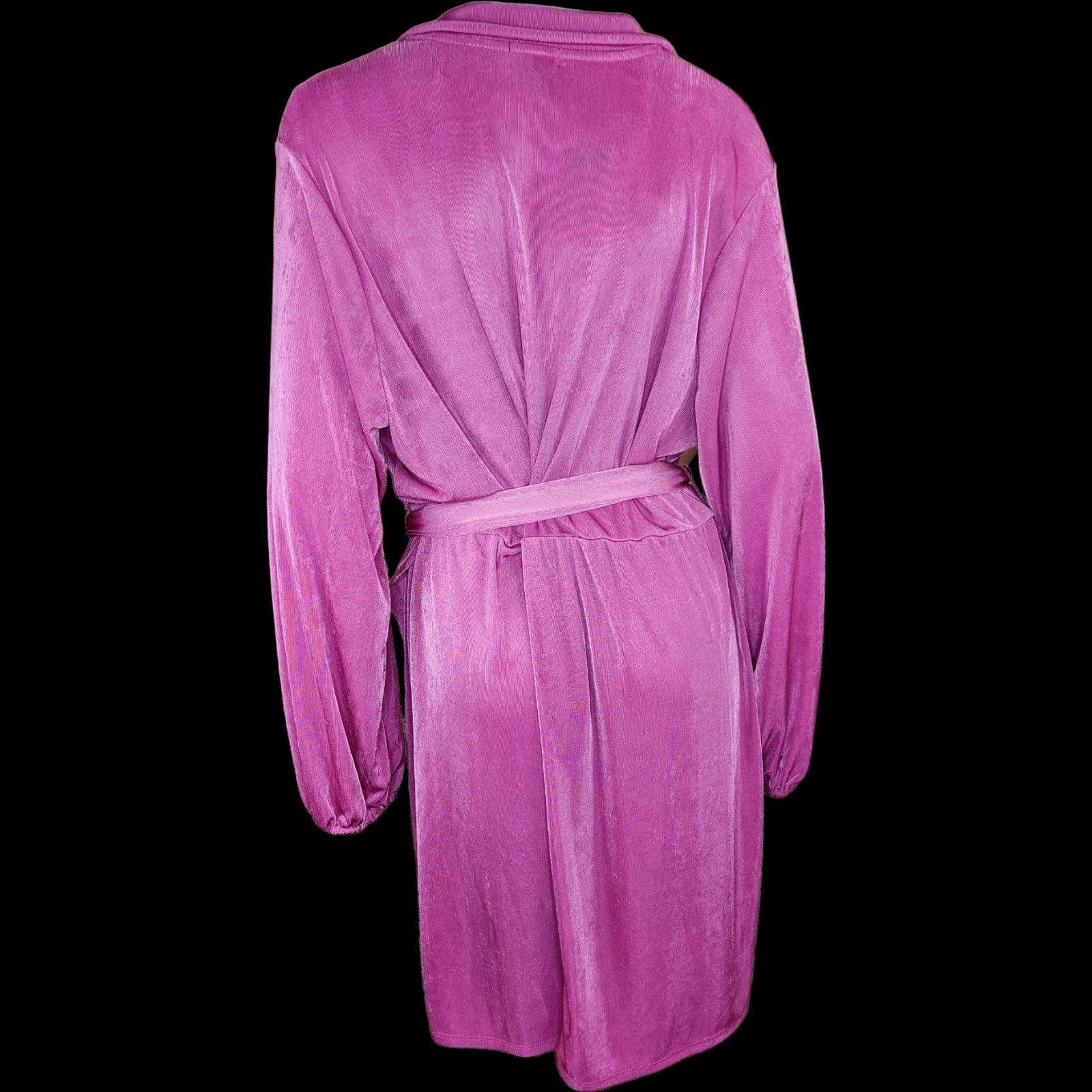 Other Rue 21 Womens 3X Purple Dress V-Neck Tie Waist Long Sleeve Size 3XL / US 20-22 - 9 Thumbnail