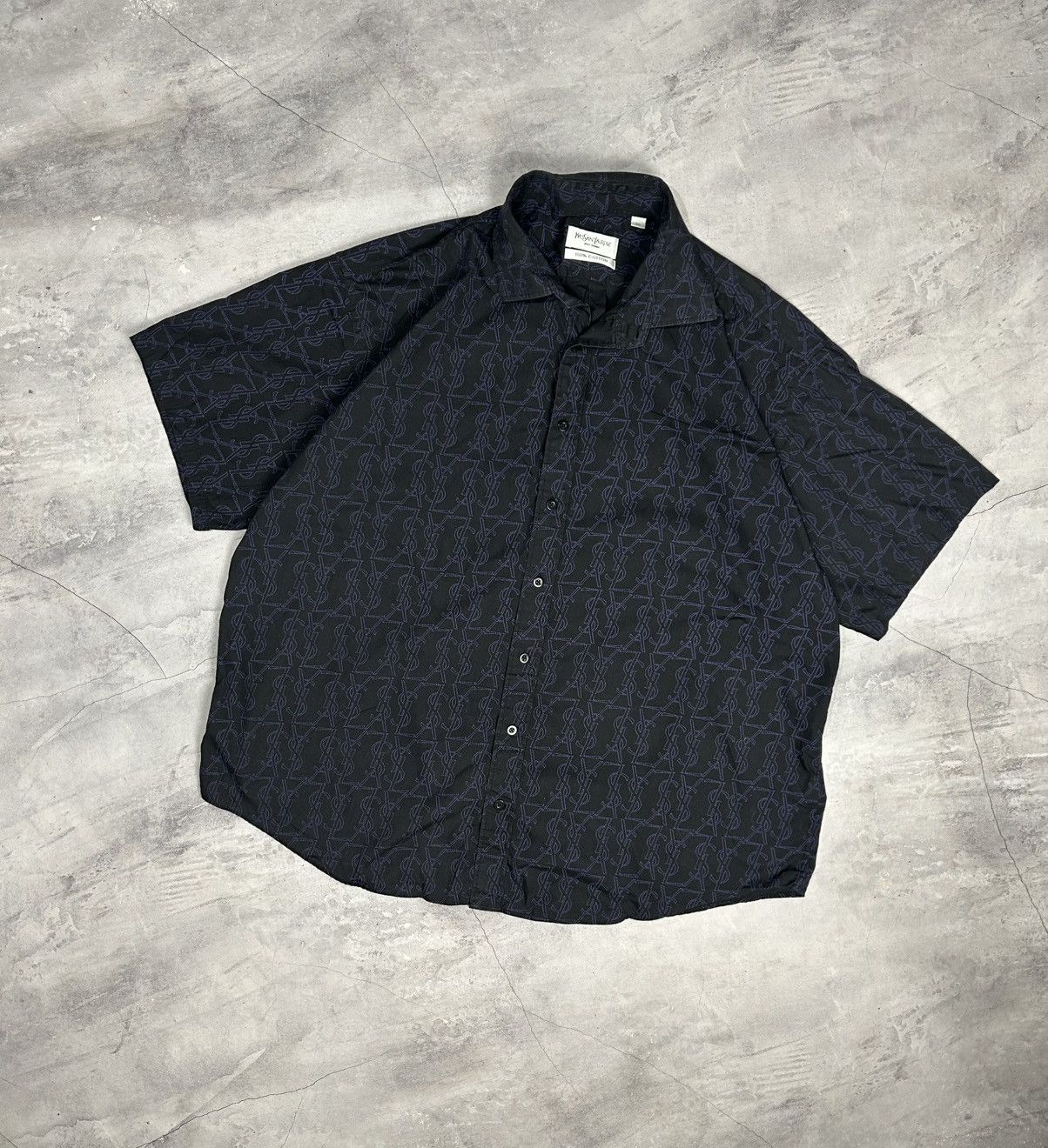 Yves Saint Laurent Vintage Yves Saint Laurent YSL Shirt Button Up Monogram Loho Size US XXL / EU 58 / 5 - 1 Thumbnail