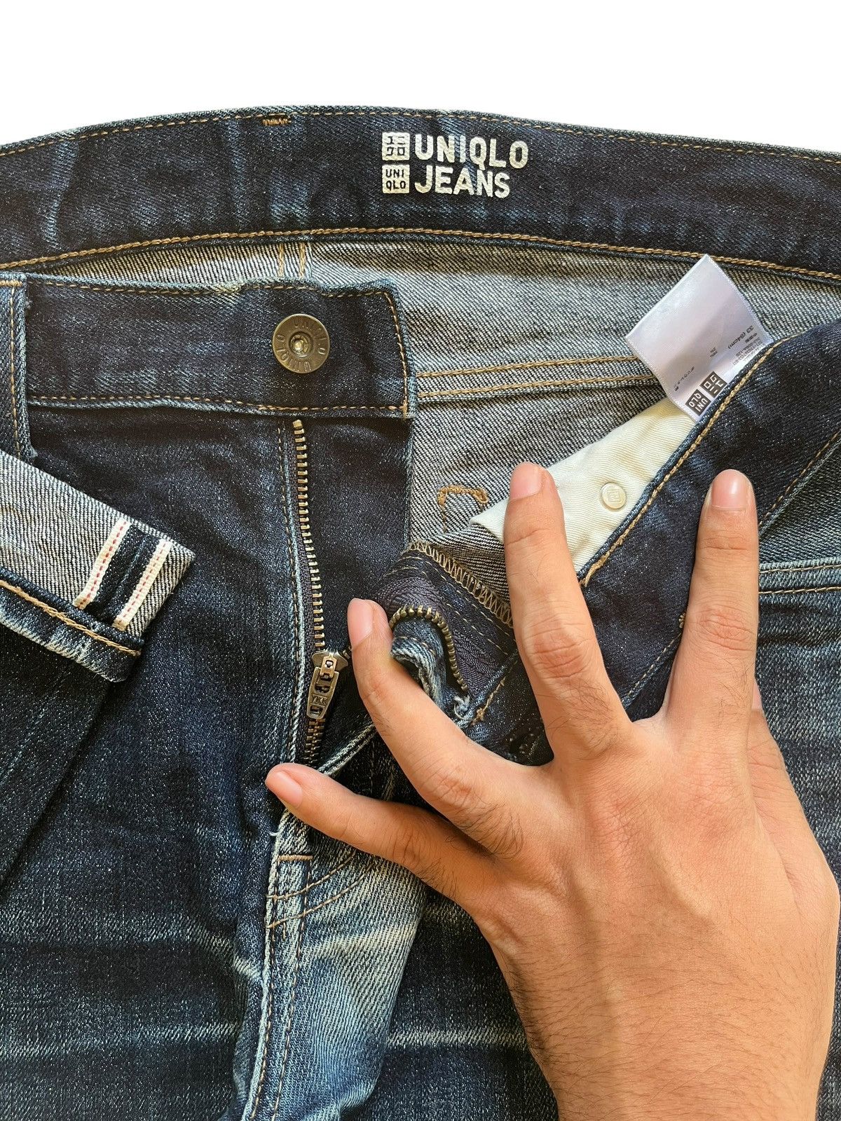 Uniqlo Vintage Japanese Uniqlo Selvedge Faded Indigo Style Jeans Size US 34 / EU 50 - 11 Thumbnail