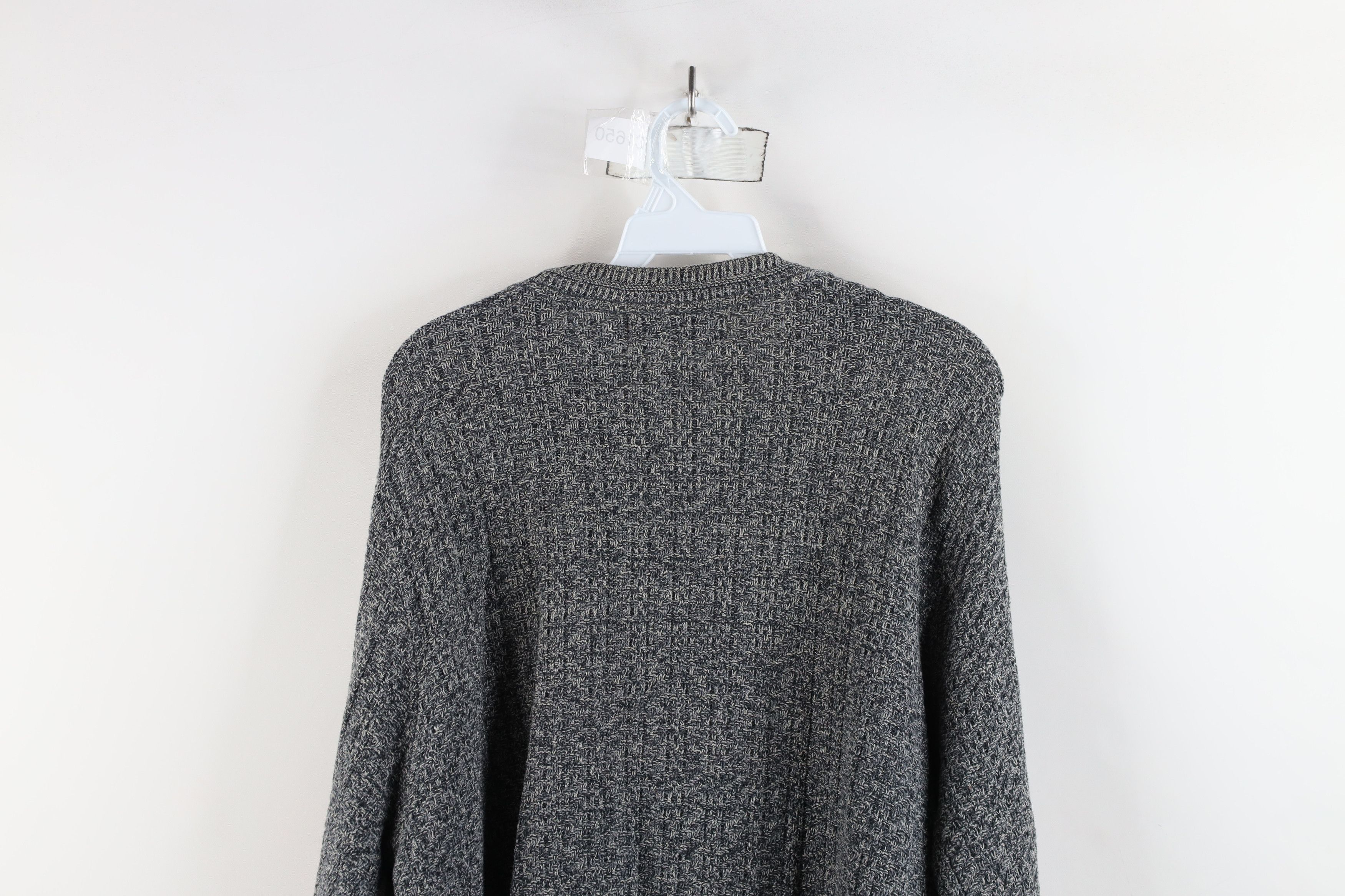 Vintage Vintage 90s Streetwear Framed Knit Crewneck Sweater Gray Size US M / EU 48-50 / 2 - 12 Thumbnail
