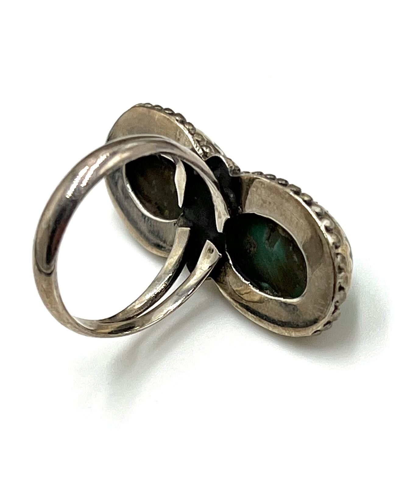 Other 925 Sterling Silver Royston Turquoise & Filigree Native Ring Size ONE SIZE - 5 Thumbnail