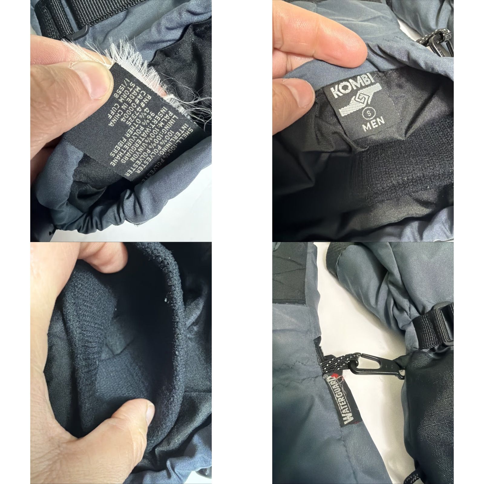 Vintage VINTAGE Kombi Glove Men Small Gray Water Guard Snow Gloves Gray Black Size ONE SIZE - 8 Thumbnail