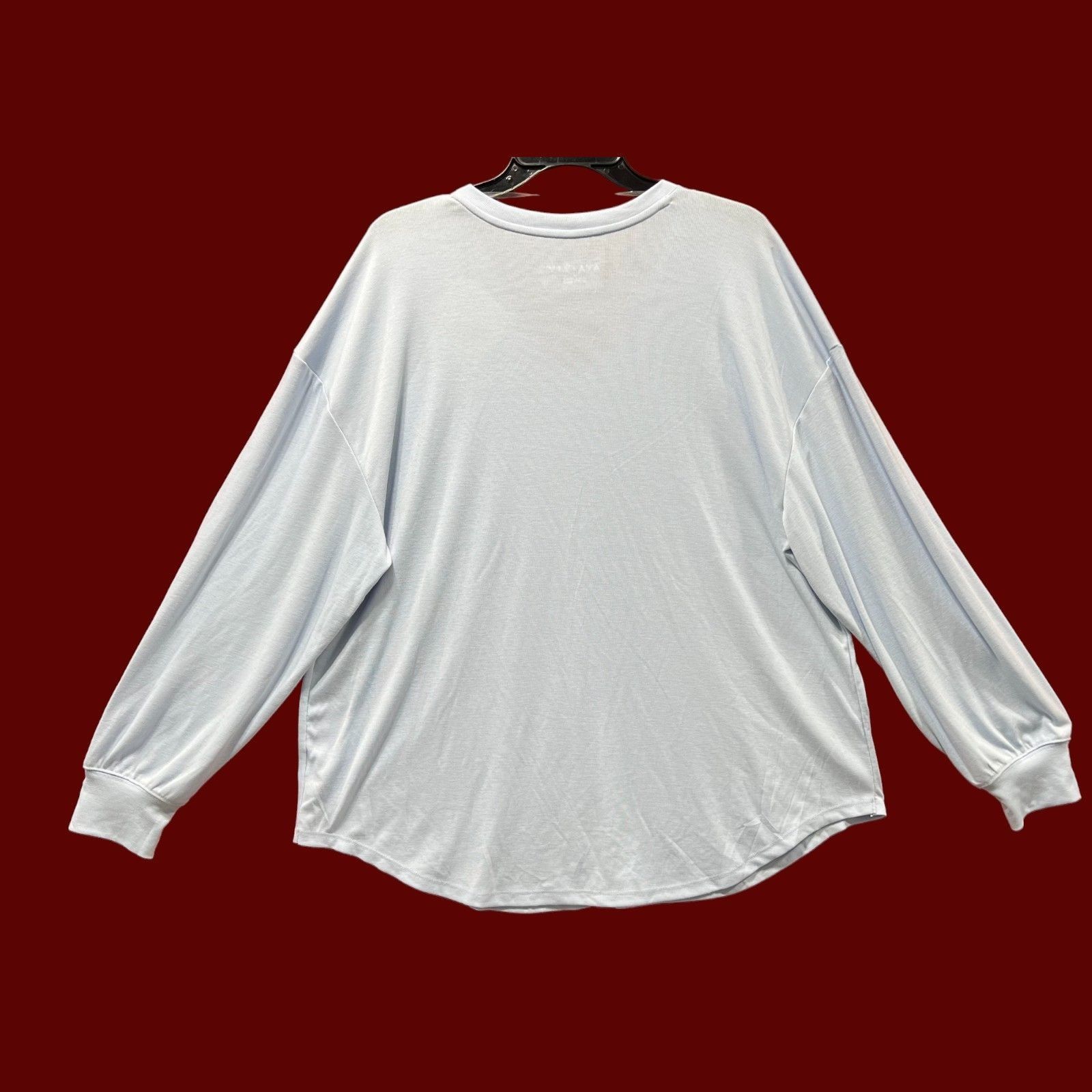 Other Ava & Viv - Women's Long Sleeve V-Neck T-Shirt - Light Blue Size XL / US 12-14 / IT 48-50 - 2 Thumbnail