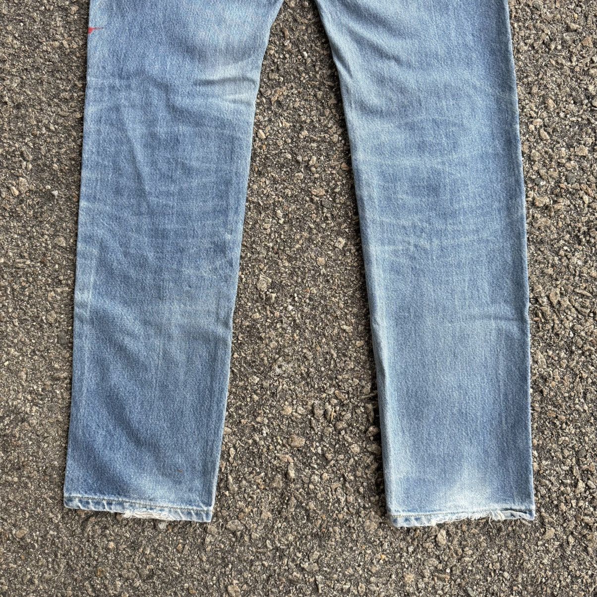 Lee VINTAGE LEE RIDER PAINT FADED JEAN DENIM PANTS Size US 32 / EU 48 - 11 Thumbnail