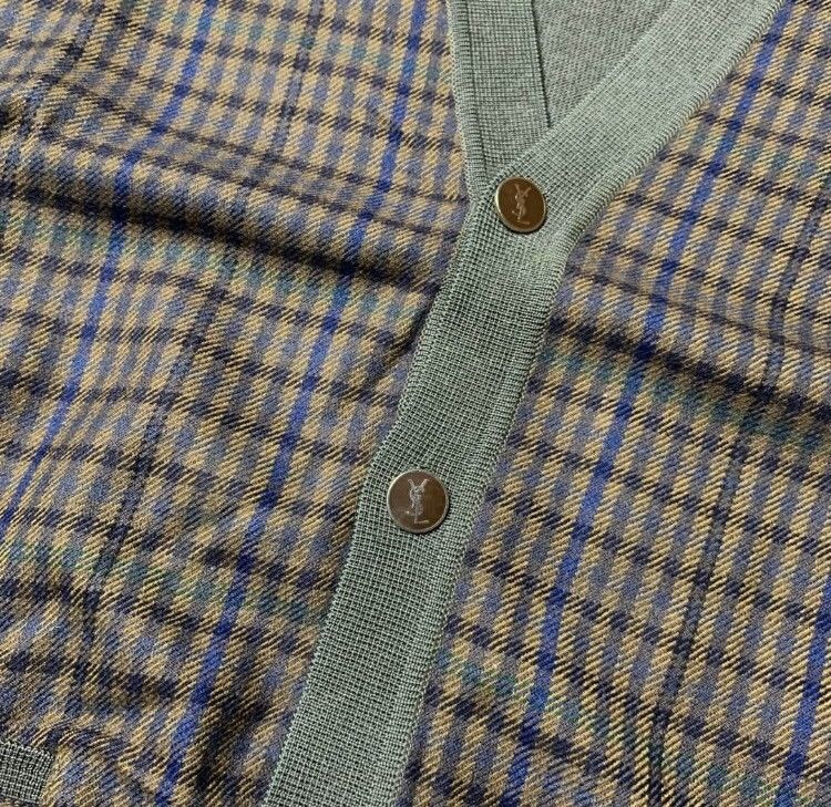 Yves Saint Laurent Vintage Yves Saint Laurent Ysl Plaid Cardigan Size US L / EU 52-54 / 3 - 5 Thumbnail