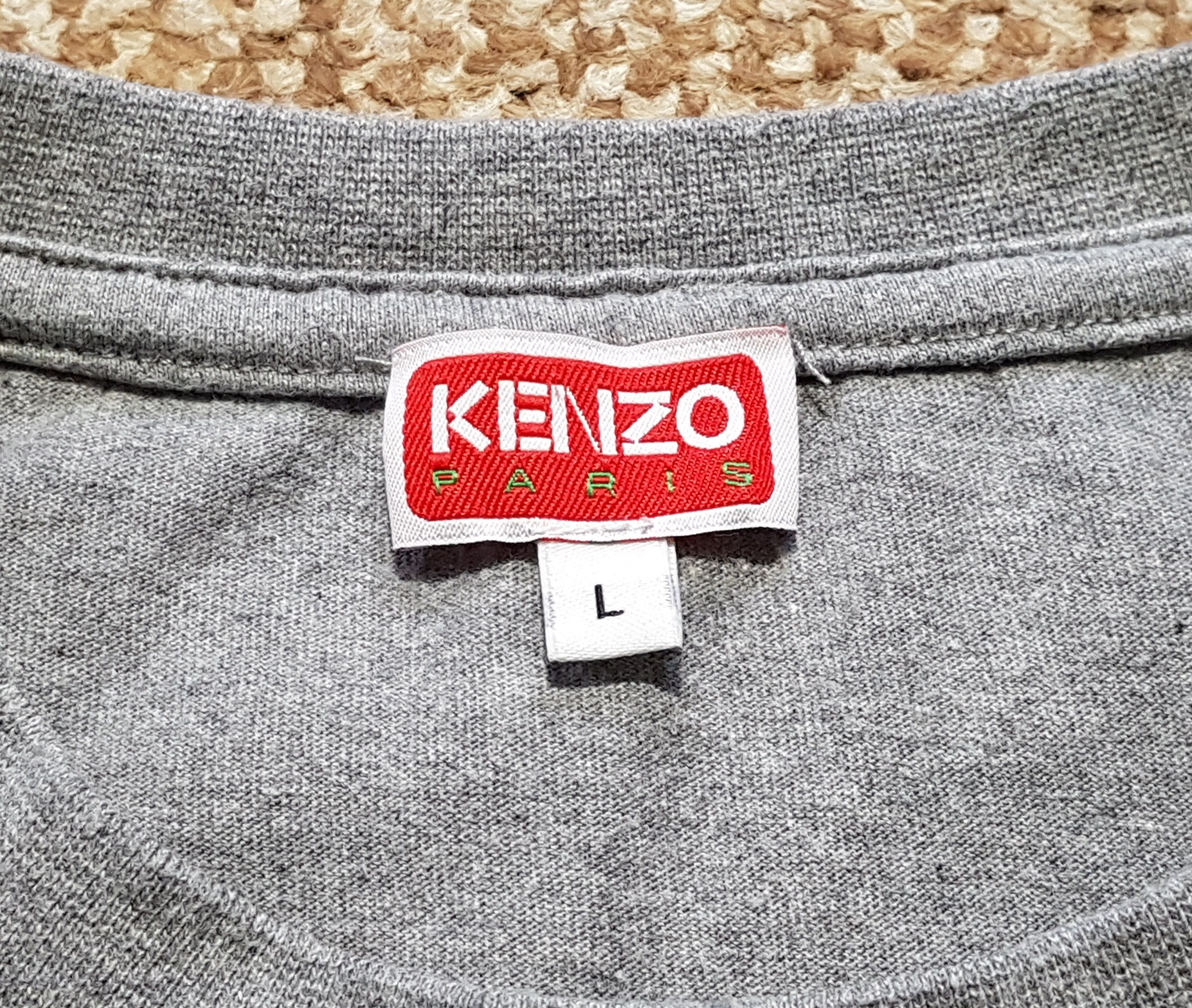 Kenzo Kenzo Paris Men's Grey Cotton T-Shirt Tee Big Logo sz L Size US L / EU 52-54 / 3 - 11 Thumbnail