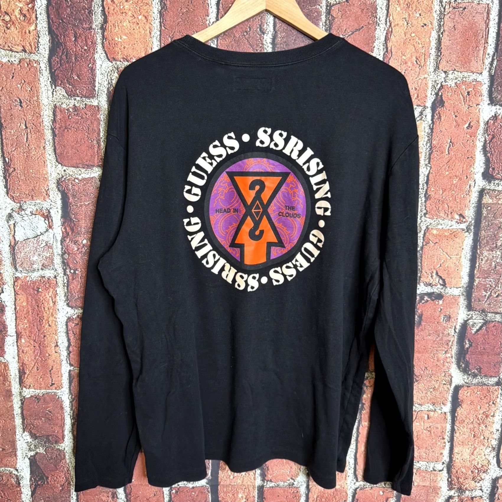 Guess GUESS X 88rising Dragon Long Sleeve Tee Black L Mens Logo 90s Vintage: No Size US L / EU 52-54 / 3 - 3 Thumbnail