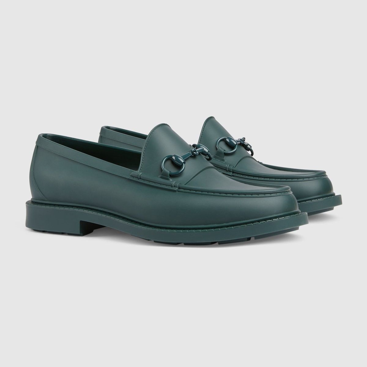Gucci o1s1wg110125 Enameled Horsebit Loafers in Dark Green Size US 8.5 / EU 41-42 - 2 Thumbnail