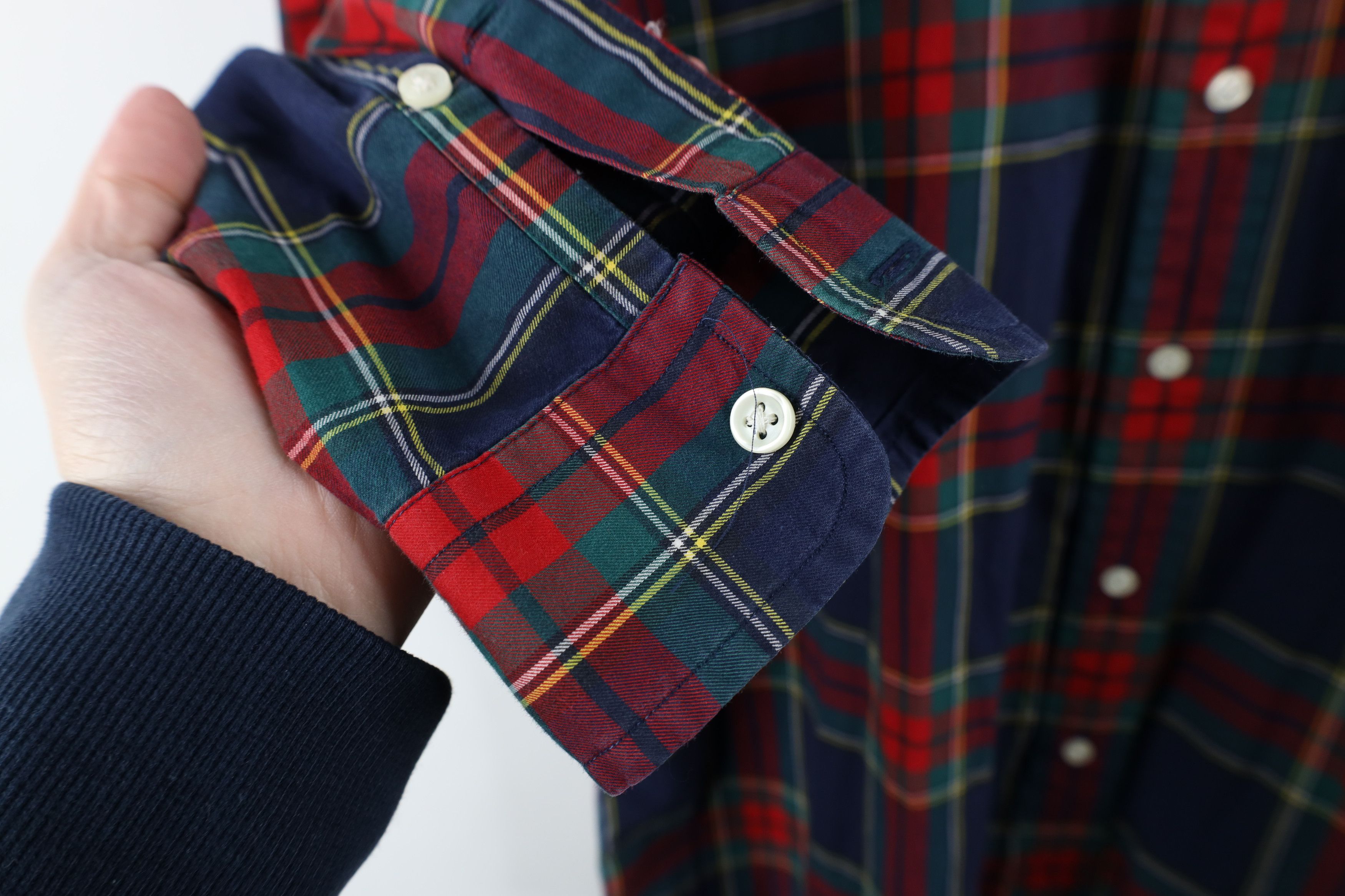 Ralph Lauren × Vintage Vintage 90s Ralph Lauren Fit Rainbow Plaid Button Down Shirt Size US XL / EU 56 / 4 - 9 Thumbnail