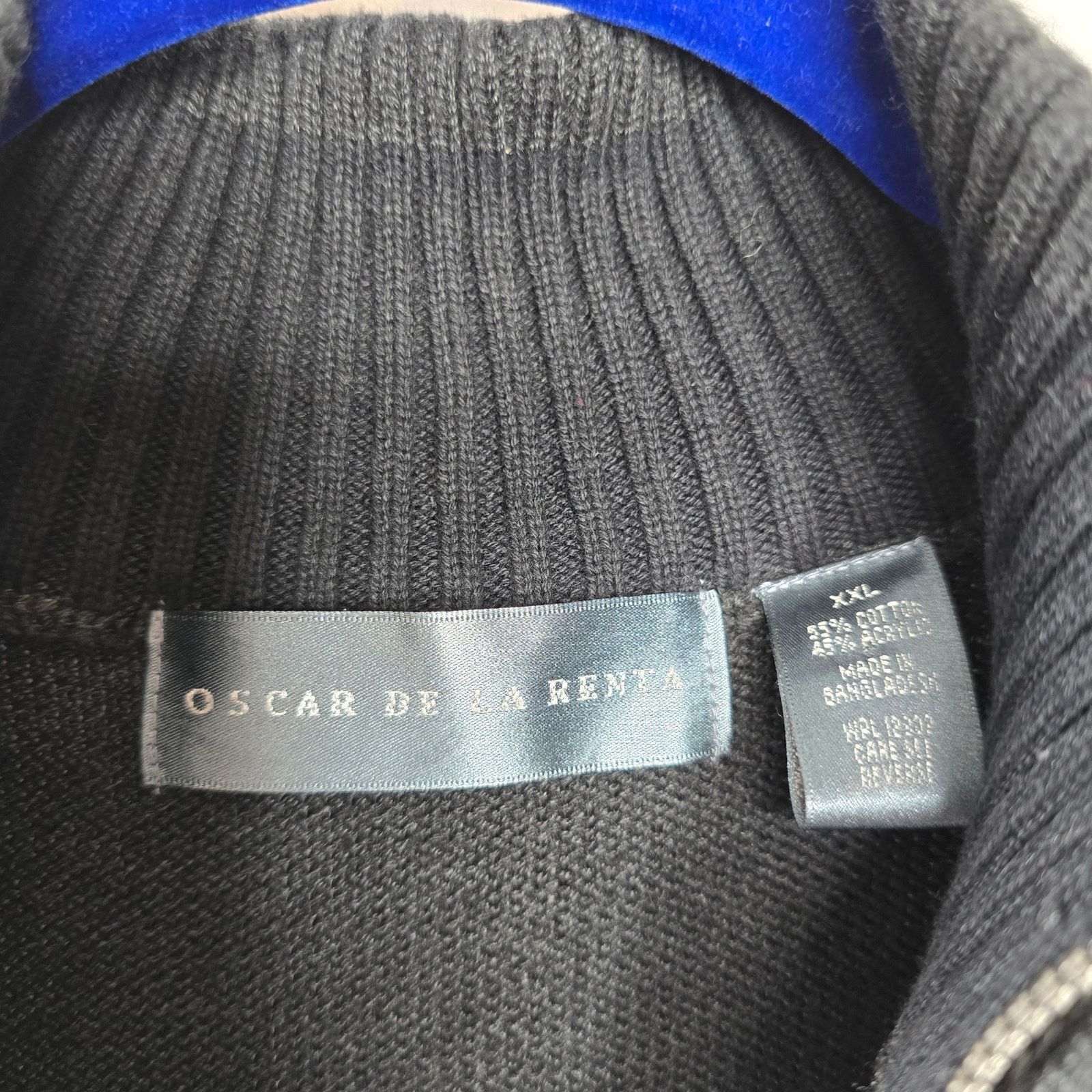 Oscar De La Renta Men's Oscar De La Renta 1/4 Zip Gray Sweater Size XXL Size US XXL / EU 58 / 5 - 3 Thumbnail