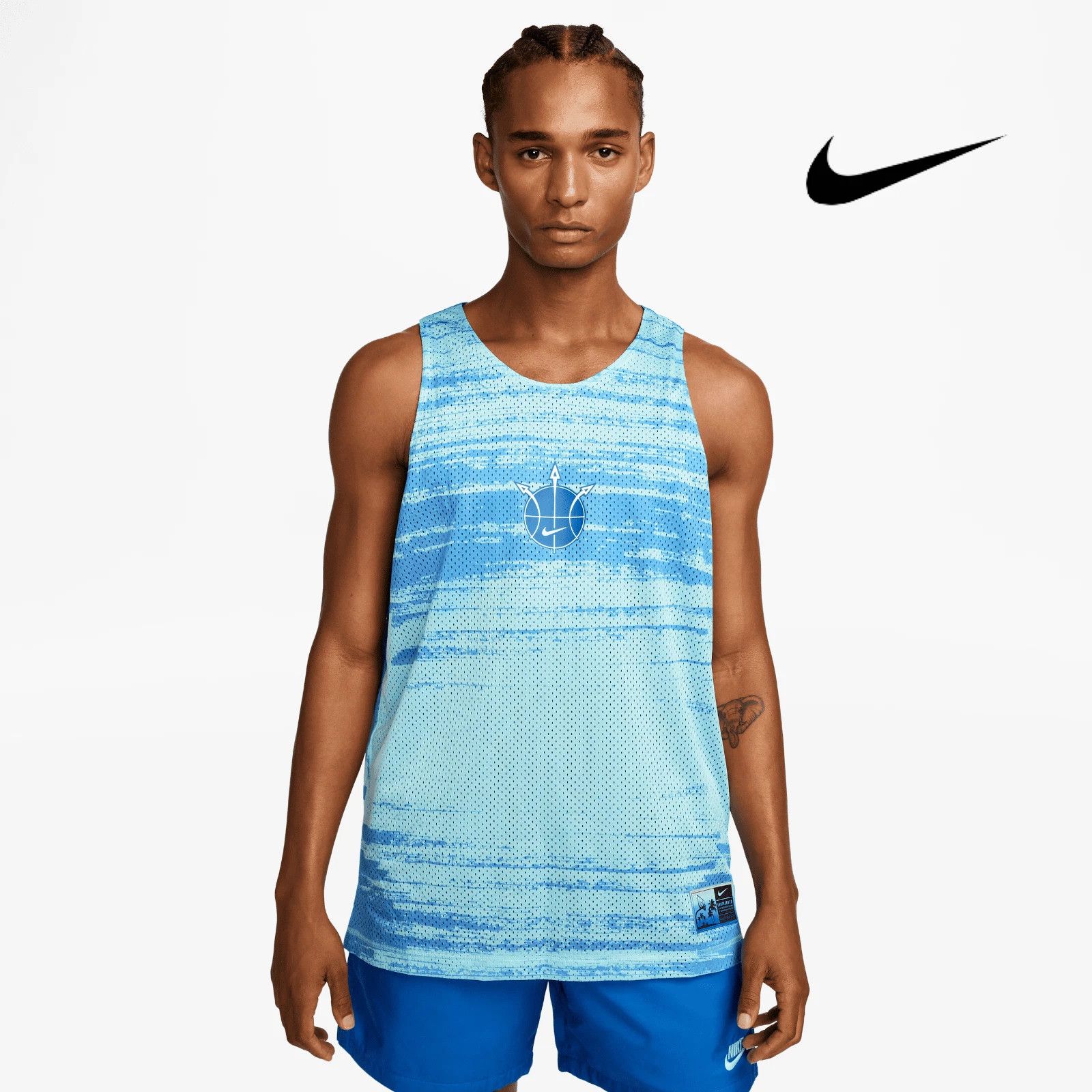 Bode × Nike Bode x Nike Mesh Jersey Cape Cod - Ecru and Navy | Grailed