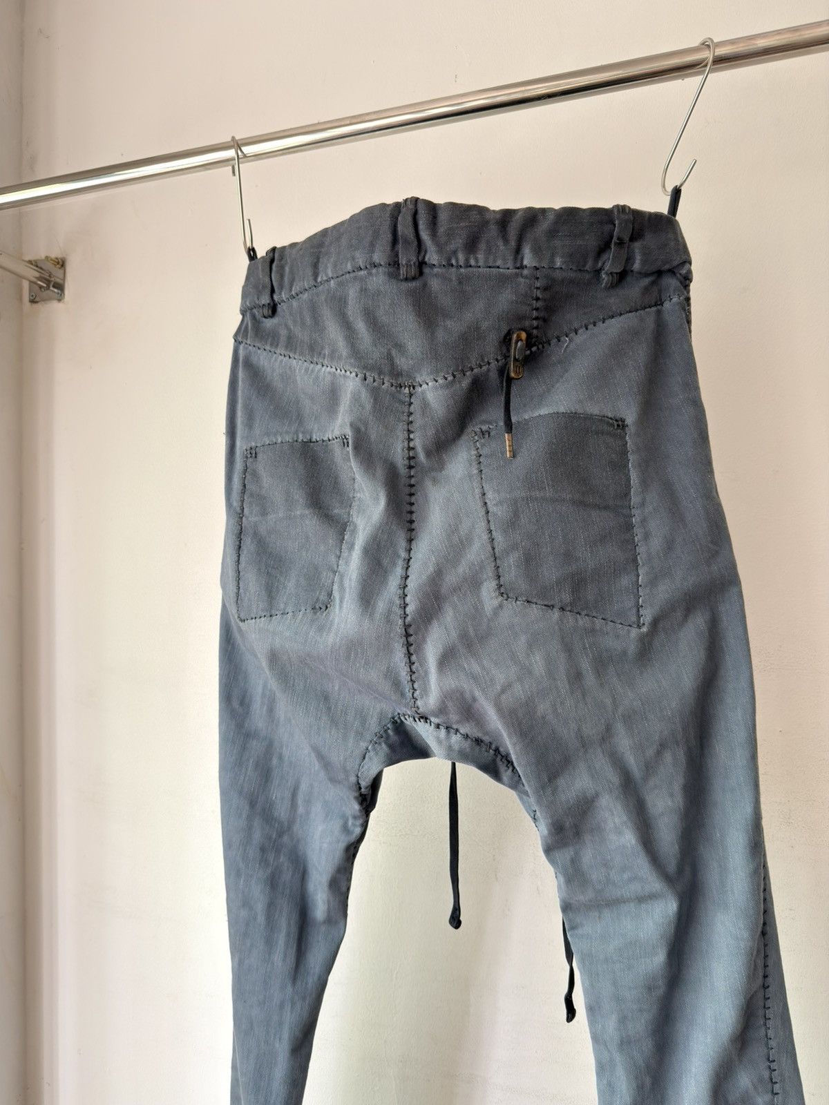 Boris Bidjan Saberi Boris Bidjan Saberi PH13 HS Handstitched Blue Pants Size US 34 / EU 50 - 7 Thumbnail