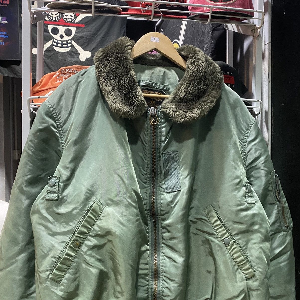 Alpha Industries × If Six Was Nine Vintage Alpha Industries B-15D Fur Hood Flight Bomber Jacket Size US XXL / EU 58 / 5 - 4 Thumbnail