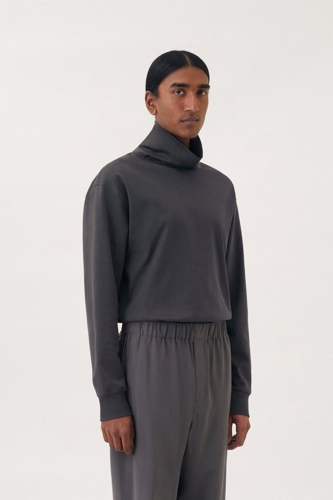 Lemaire High collar sweatshirt, Dark Slate, XL Size US XL / EU 56 / 4 - 1 Thumbnail