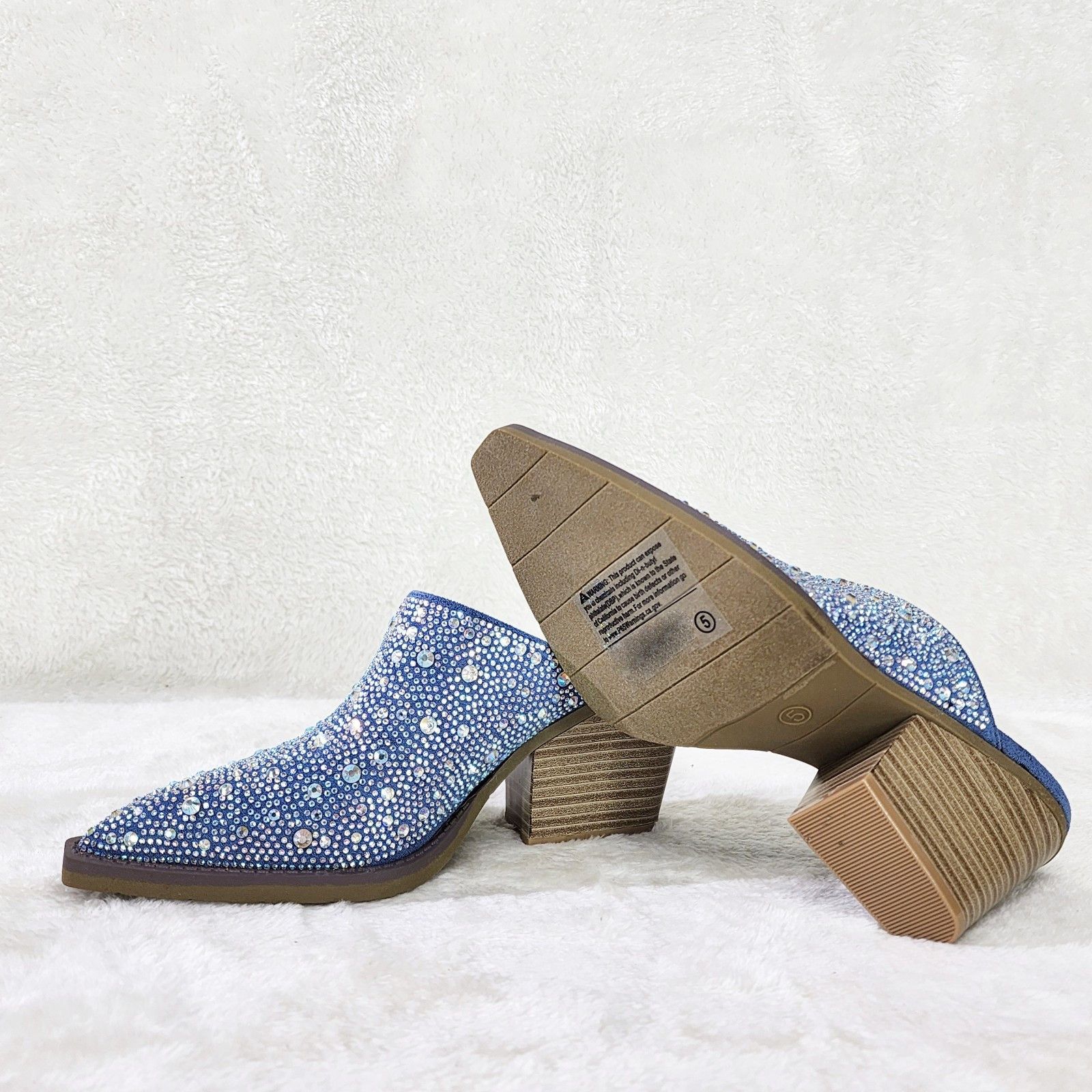 Other Vibes Western Cowgirl Denim Slip On Shoes Mules / Clogs Irid Size US 6 / IT 36 - 3 Thumbnail