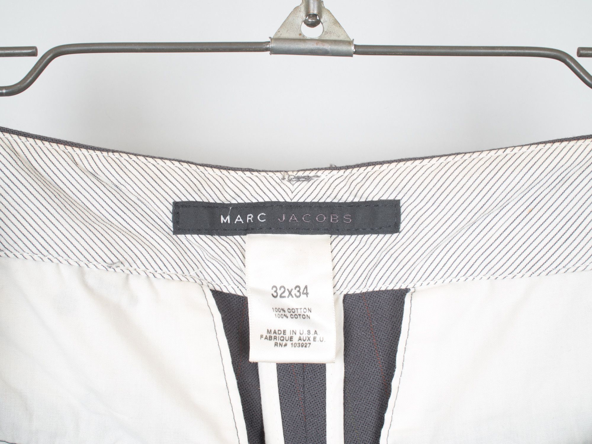 Marc Jacobs Mainline Relax Fit Shadow Stripe Slacks Trousers Size US 32 / EU 48 - 4 Thumbnail