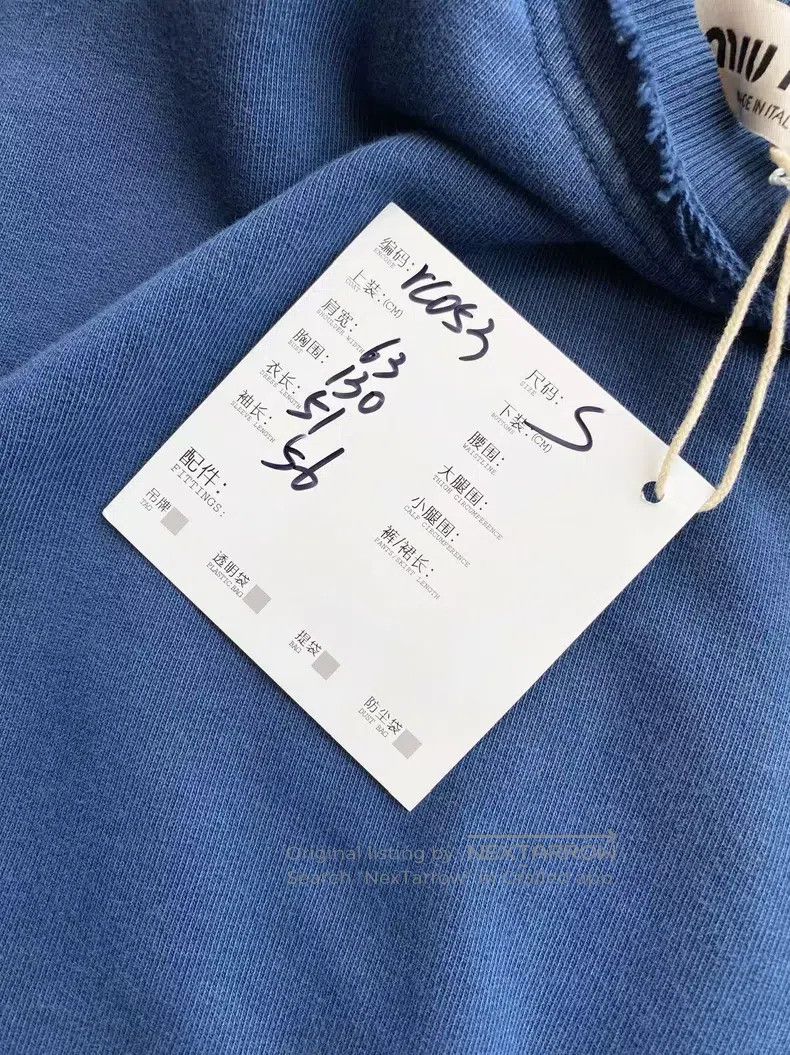 Miu Miu Miu Miu Size S Letter round neck pullover long sleeve sweat Size S / US 4 / IT 40 - 6 Thumbnail