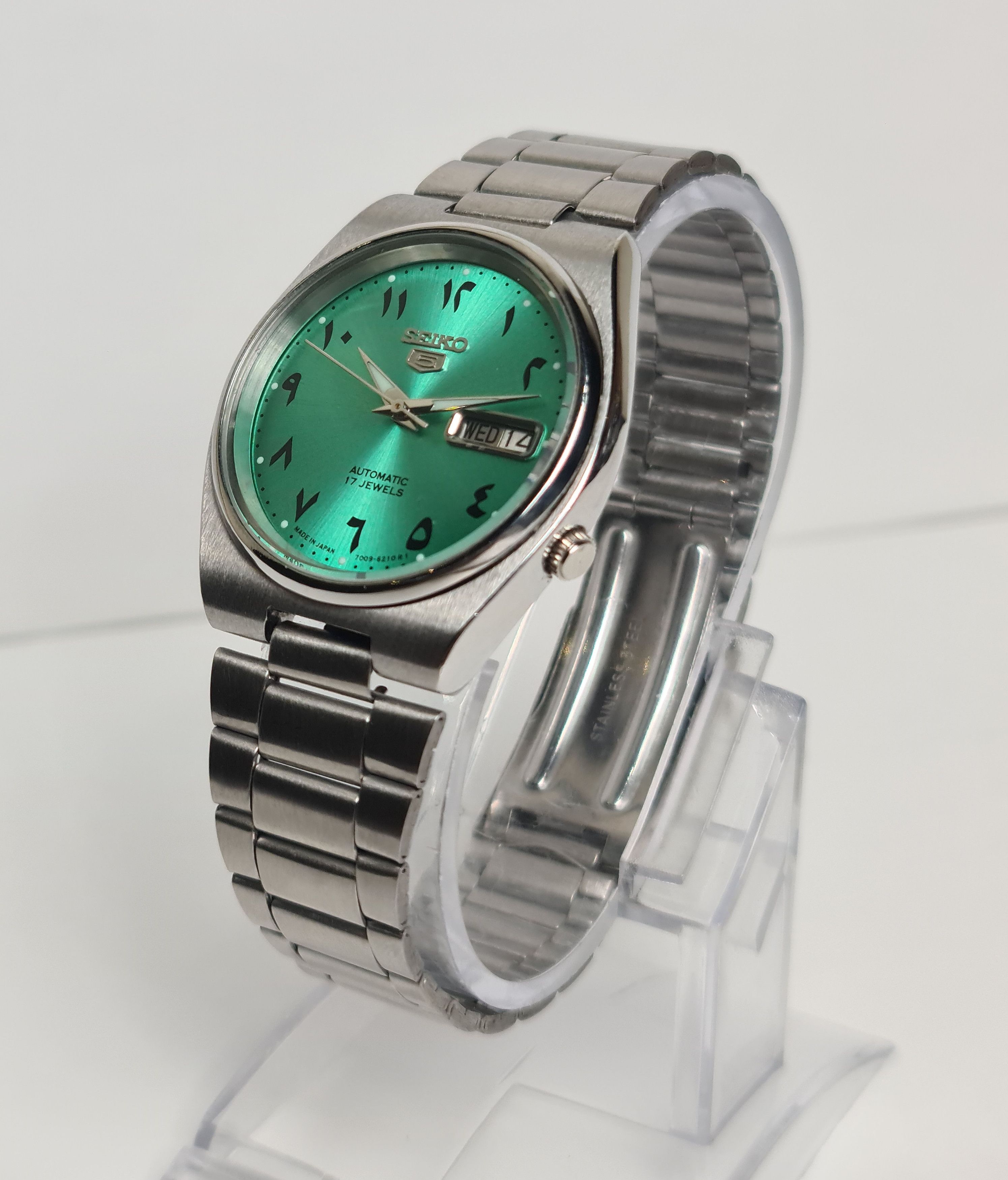 Seiko Seiko 5 Automatic Wrist Watch 17Jewels Day/Date Japan Size 36 - 3 Thumbnail