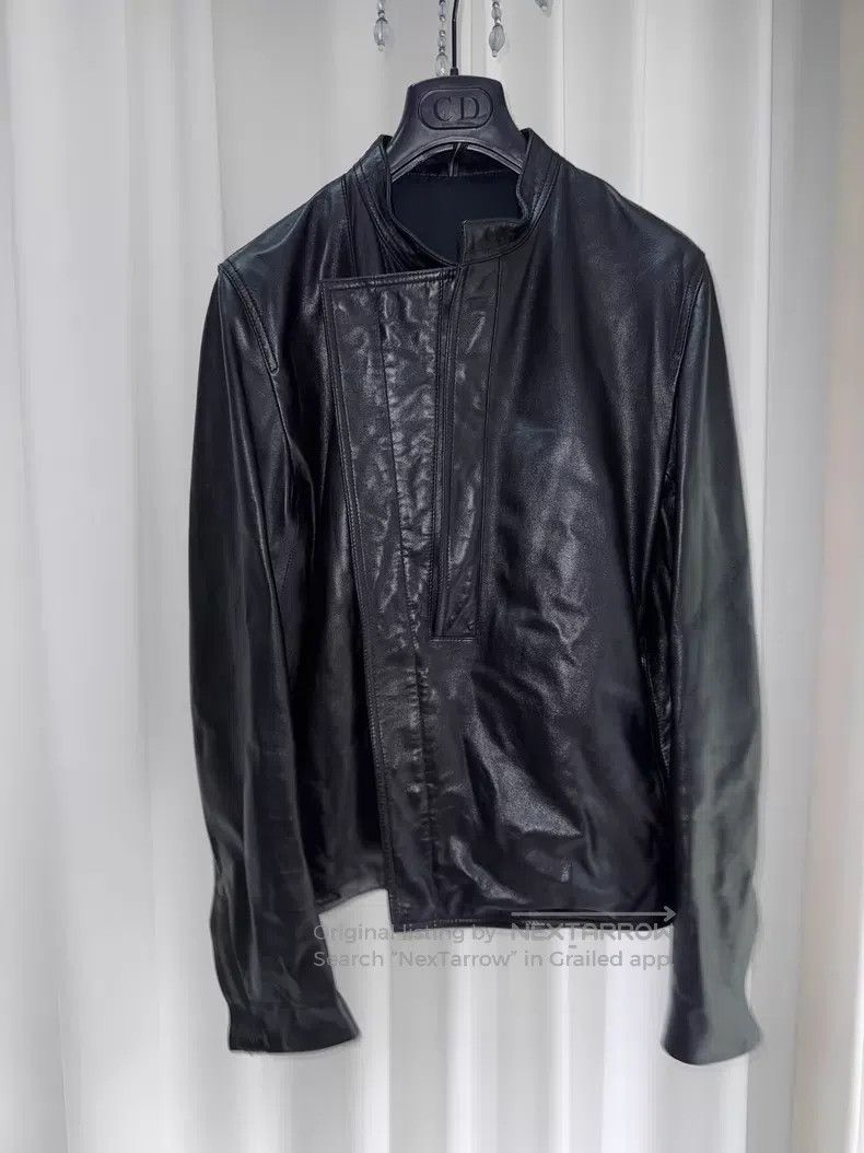 Dior Dior Black Leather Jacket with Hidden Buttons i Size US M / EU 48-50 / 2 - 1 Thumbnail
