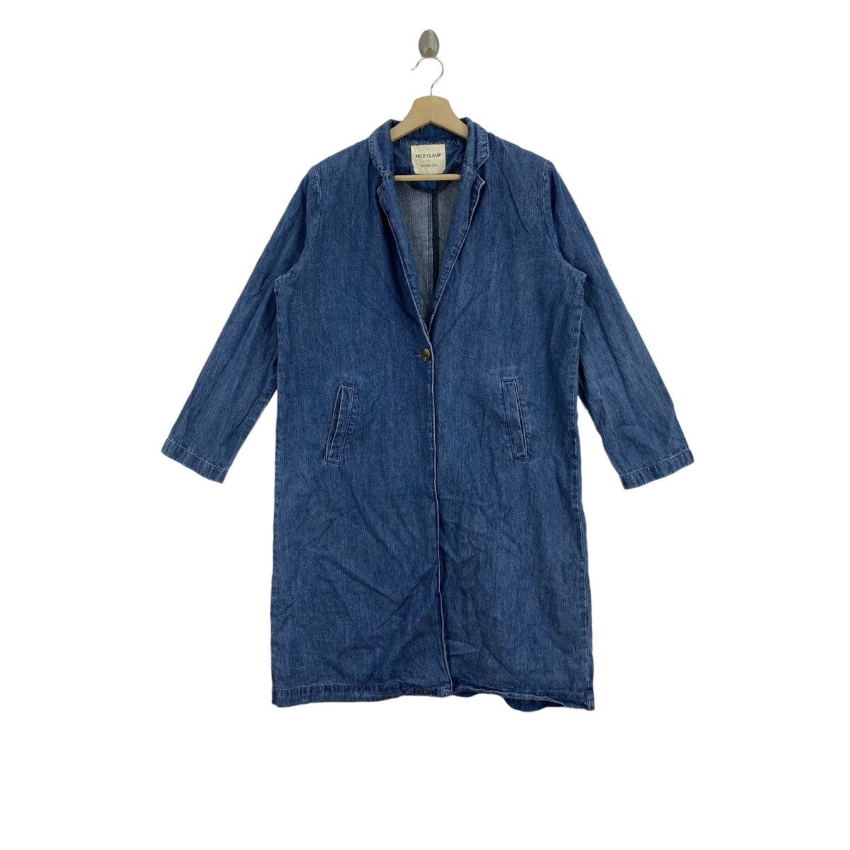 Japanese Brand NICE CLAUP X FAMILLEDUO Japanese Brand Overcoat Jeans Jacket Size US L / EU 52-54 / 3 - 1 Thumbnail