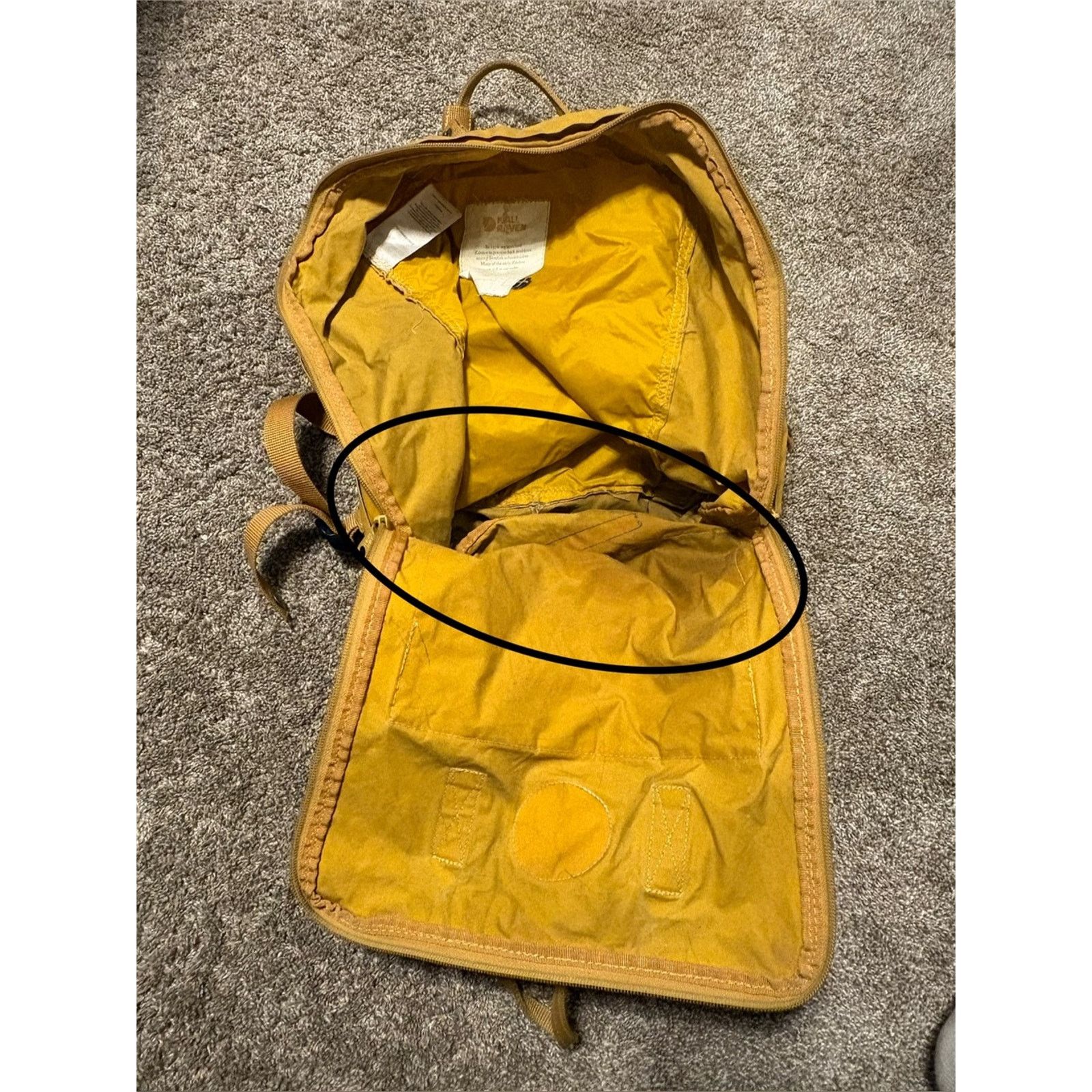 Fjallraven (Fjallraven Kanken) Yellow Backpack: 16” x 13” Size ONE SIZE - 2 Thumbnail