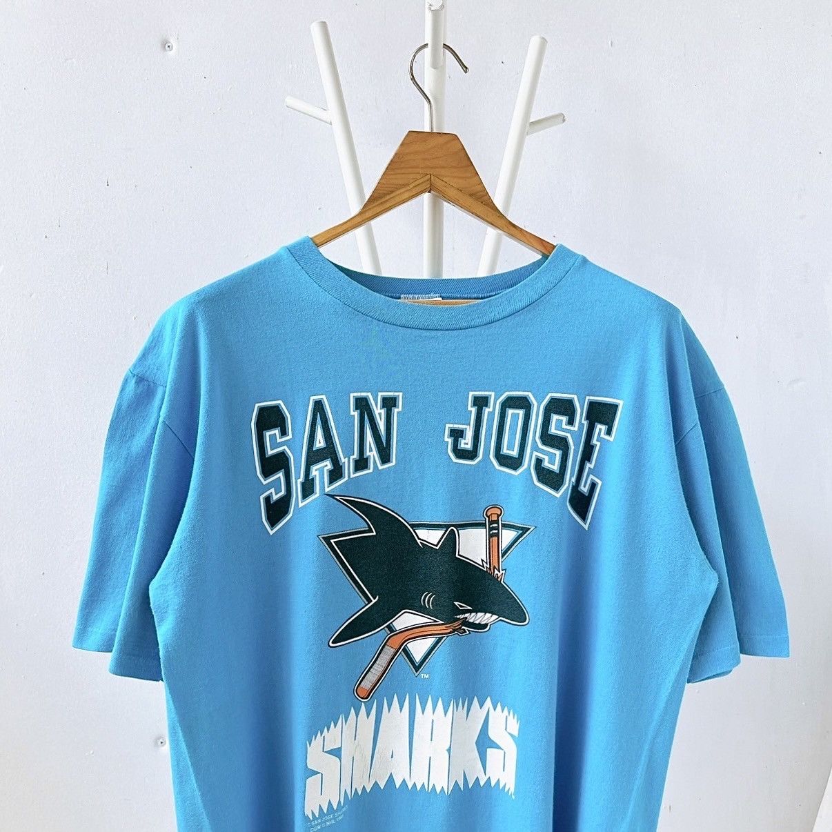 Vintage 90s San Jose Sharks NHL t-shirt/ M Size US M / EU 48-50 / 2 - 3 Thumbnail