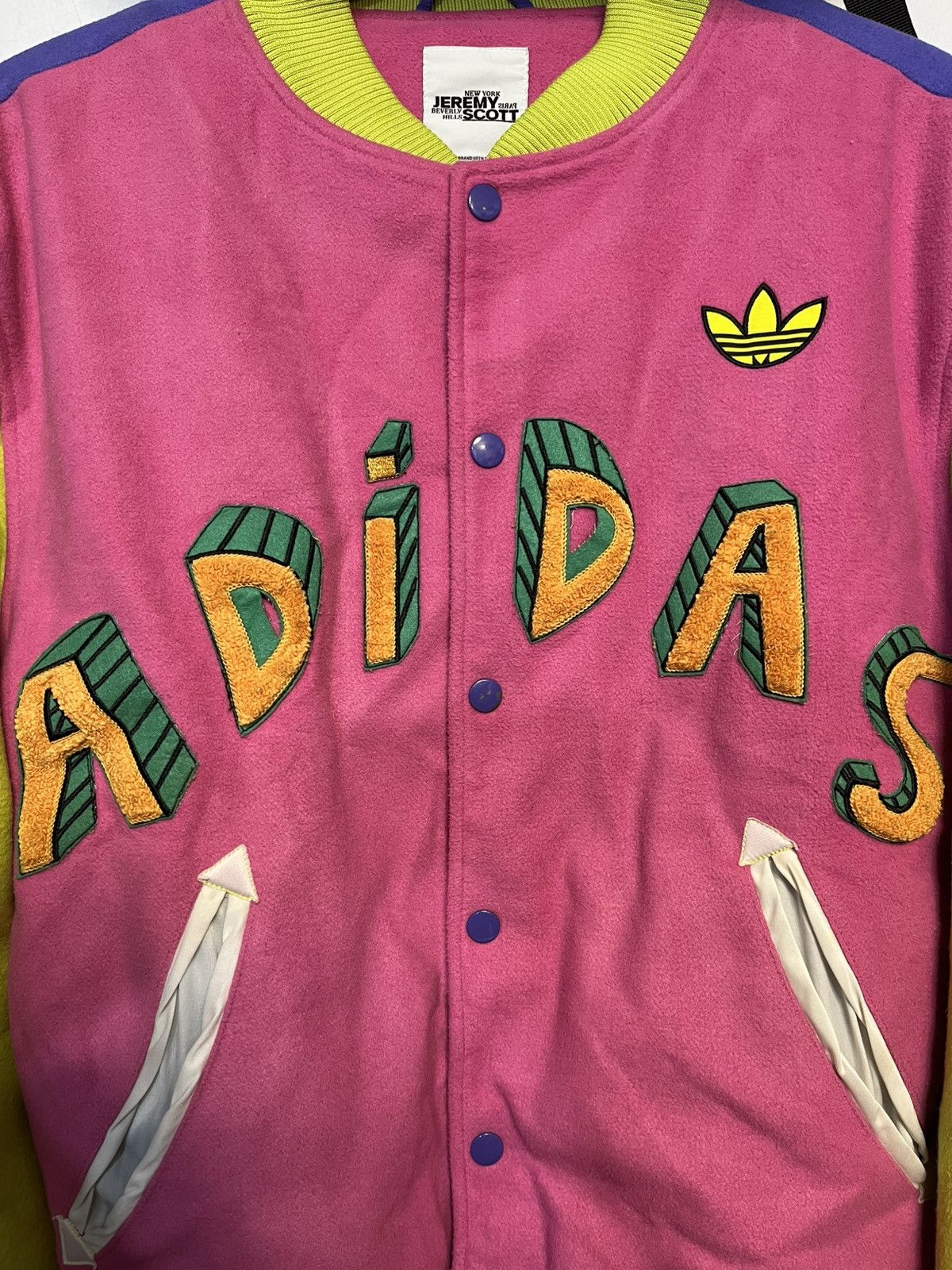 Adidas × Jeremy Scott Varcity Adidas Jeremy Scott Bahan Wool Size US S / EU 44-46 / 1 - 7 Thumbnail