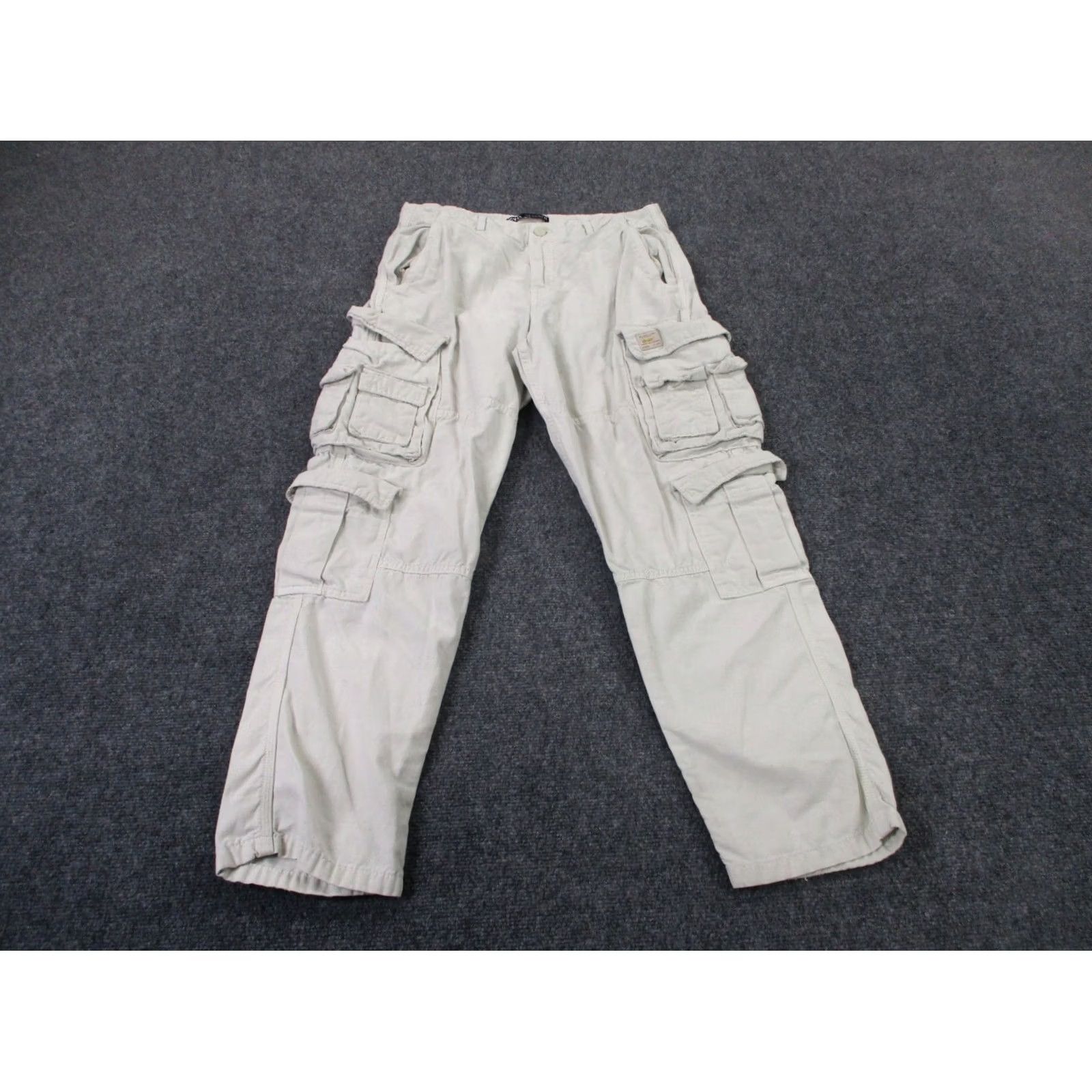 Zara Zara Pants Beige Cargo Y2K Baggy Skater Streetwear Casual Women 31 Size 24" / US 00 / IT 34 - 2 Thumbnail