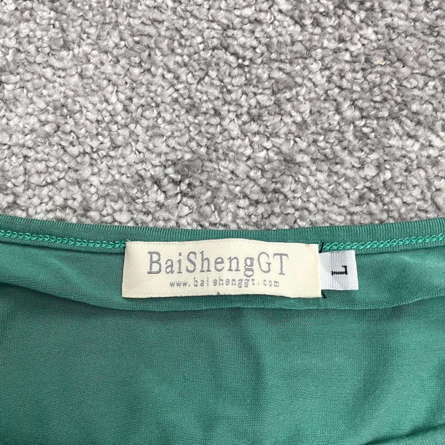 Vintage BaiShengGT Floral Blouse Womens Large Green Sleeveless Lined Casual Stretch Top Size L / US 10 / IT 46 - 4 Thumbnail