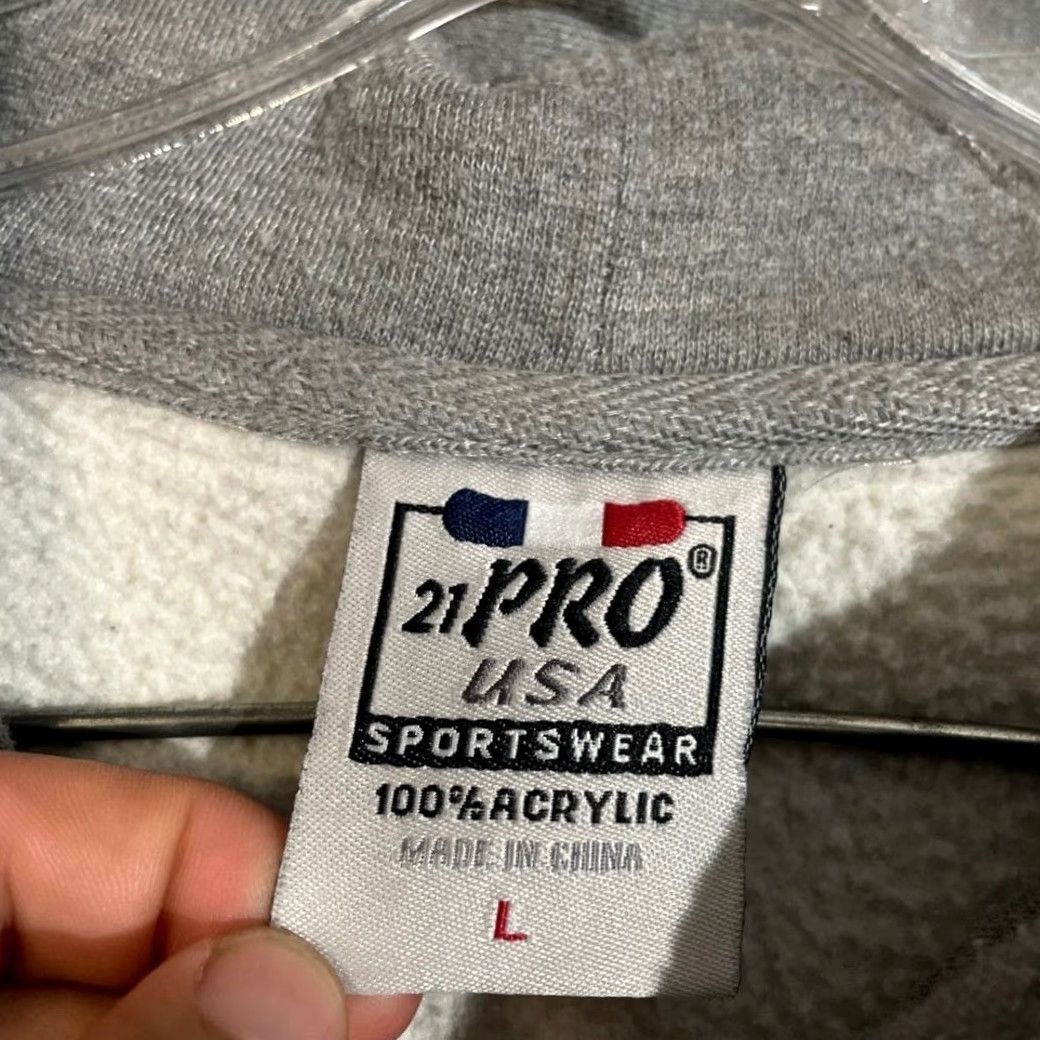 Vintage 21 Pro USA San Diego Gray Hoodie Pullover Sweatshirt Men L Drawstring Pullover Sweater Size US L / EU 52-54 / 3 - 3 Thumbnail