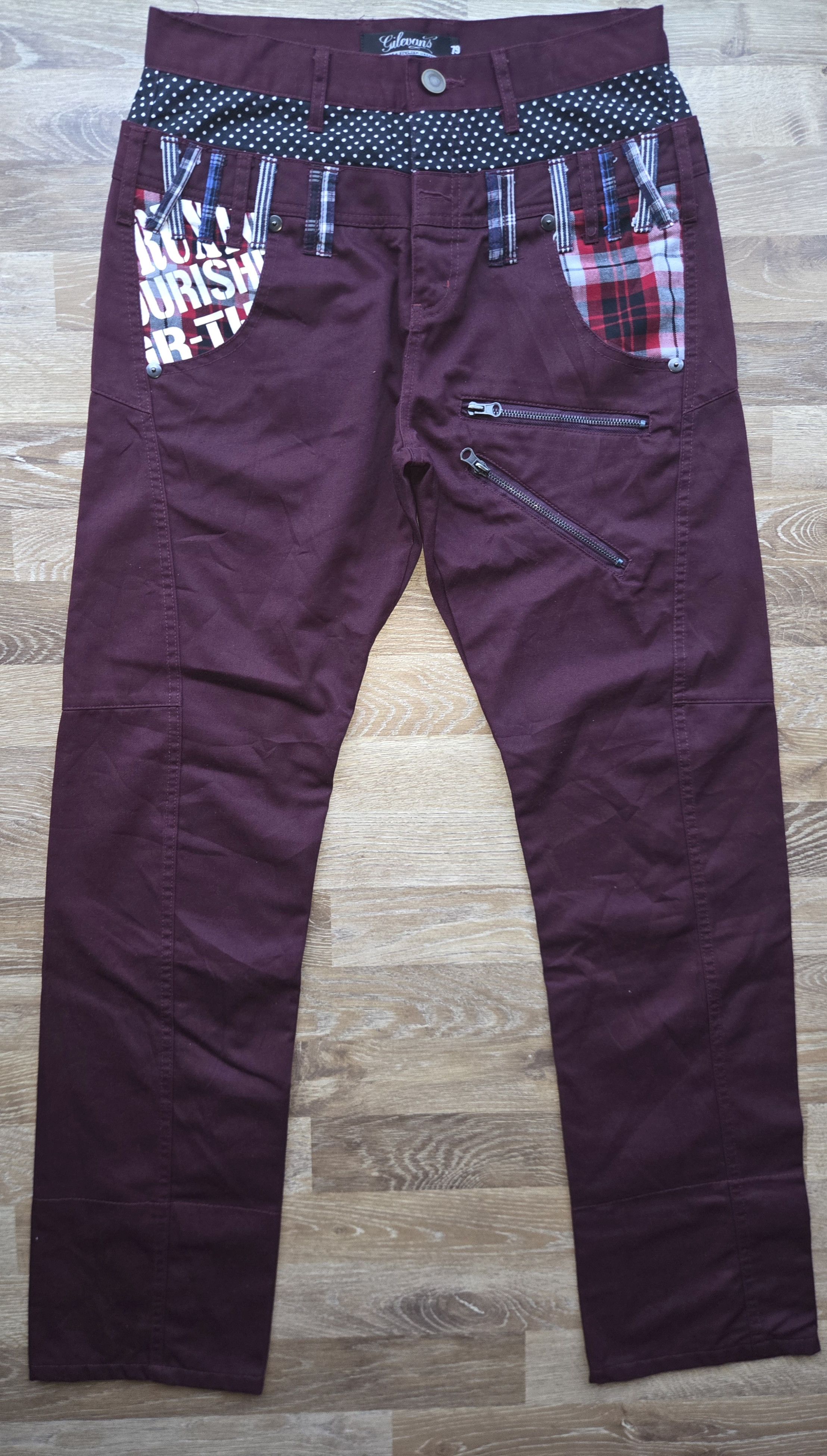 Japanese Brand Vtg y2k Gilevans Brand Punk Bondage Multi Zipper Cargo Pants Size US 31 - 1 Thumbnail