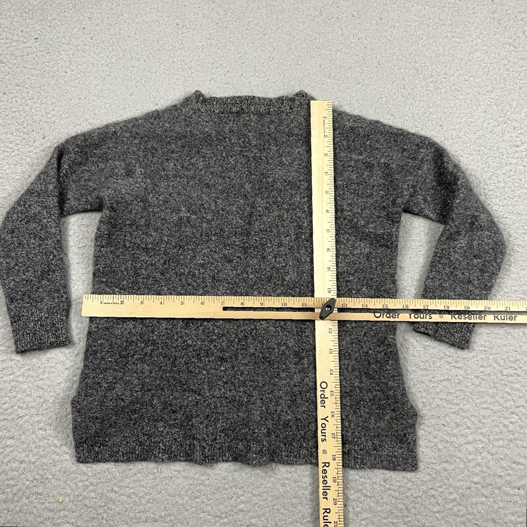 Bloomingdale's VINTAGE C by Bloomingdale's Sweater Womens Small Gray Cashmere Pullover 2-Ply Charcoal S Size S / US 4 / IT 40 - 6 Thumbnail