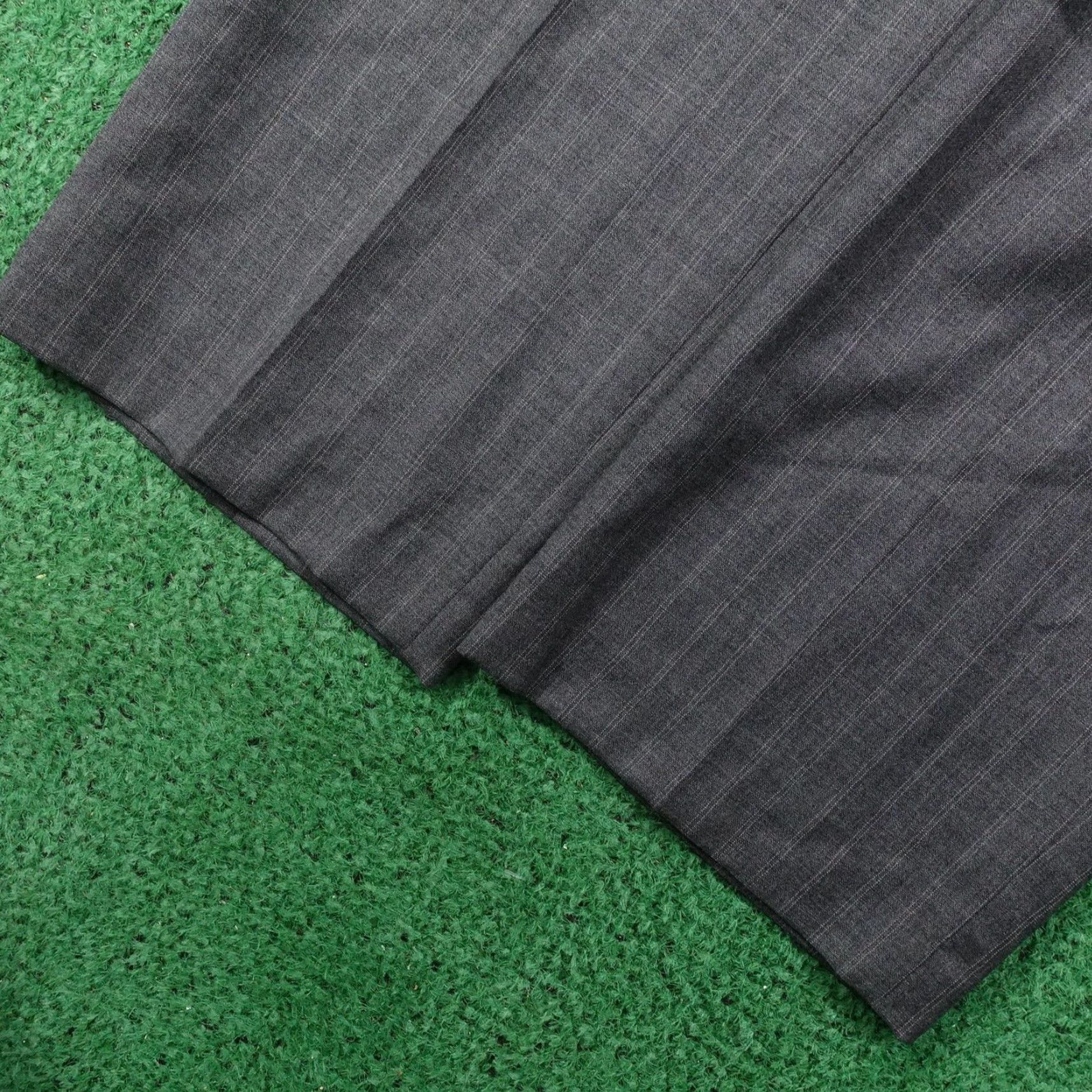 Express Express Director Pants Mens 36x32 Wool Pinstripe Dress Flat Front Waist 37 Size US 36 / EU 52 - 5 Thumbnail