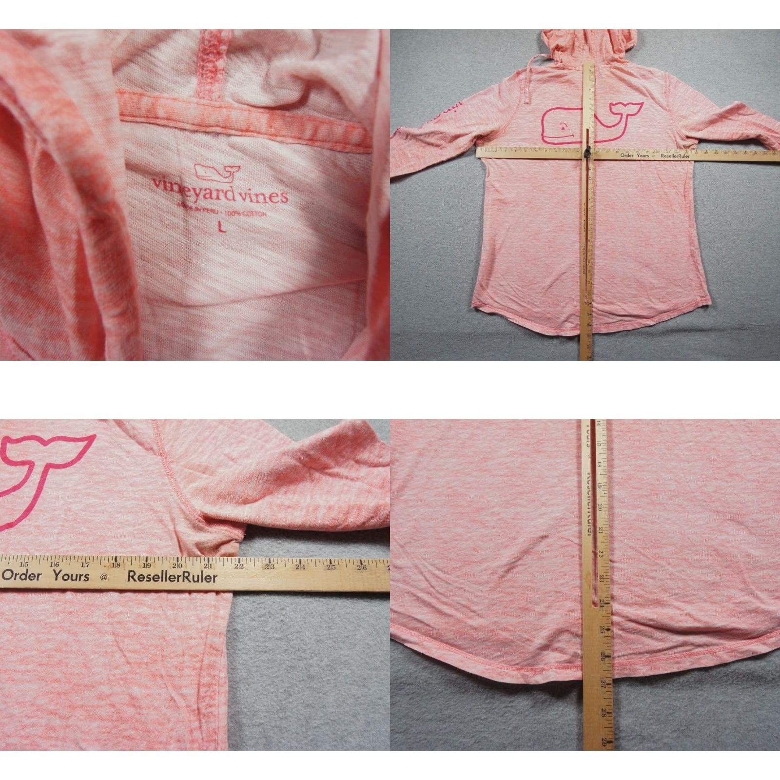 Vineyard Vines VINEYARD VINES Shirt Womens Large Pink Long Sleeve Hooded Outdoors Casual Size L / US 10 / IT 46 - 8 Thumbnail