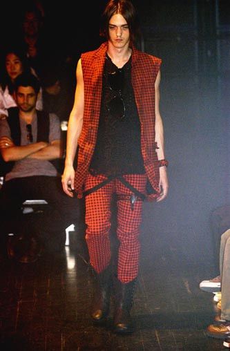 Number (N)ine SS05 Night Crawler Plaid Suspender Denim Size US 33 - 1 Thumbnail