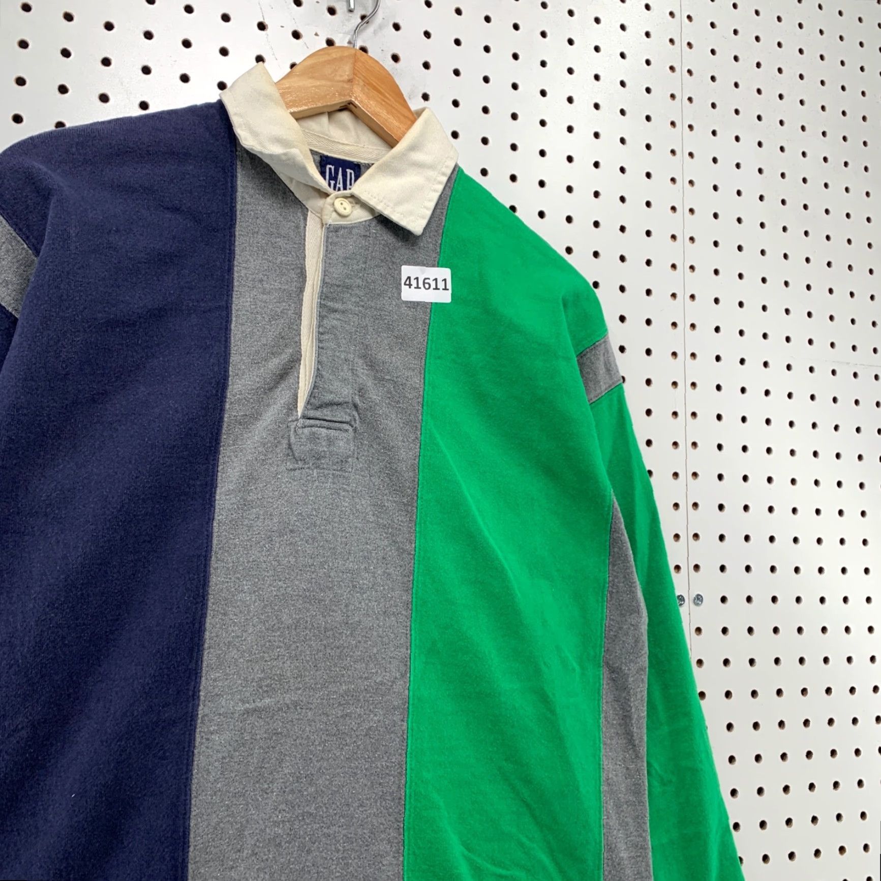 Gap Vintage Gap Rugby Polo Shirt Men Small Gray Horizontal Striped 90s Casual Summer Size US S / EU 44-46 / 1 - 7 Thumbnail