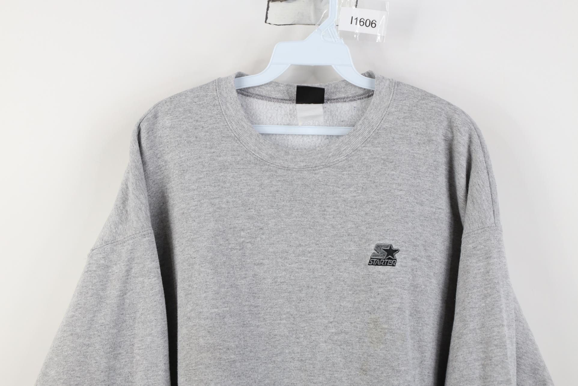 Starter Vintage 90s Starter Spell Crewneck Sweatshirt Heather Gray Size US XL / EU 56 / 4 - 2 Thumbnail