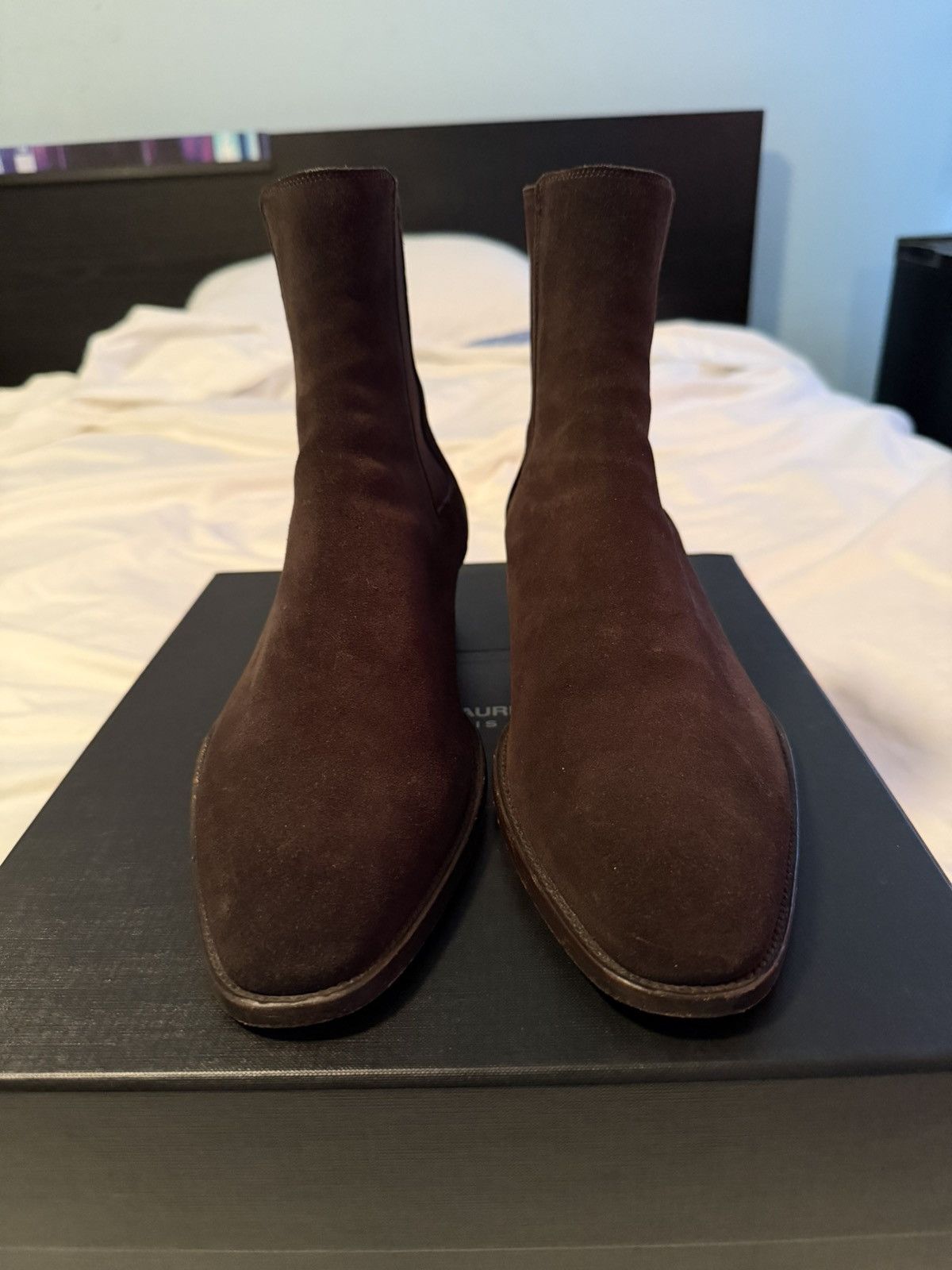 Saint Laurent Paris RARE FW13 Chocolate Chelsea Size US 10 / EU 43 - 3 Thumbnail