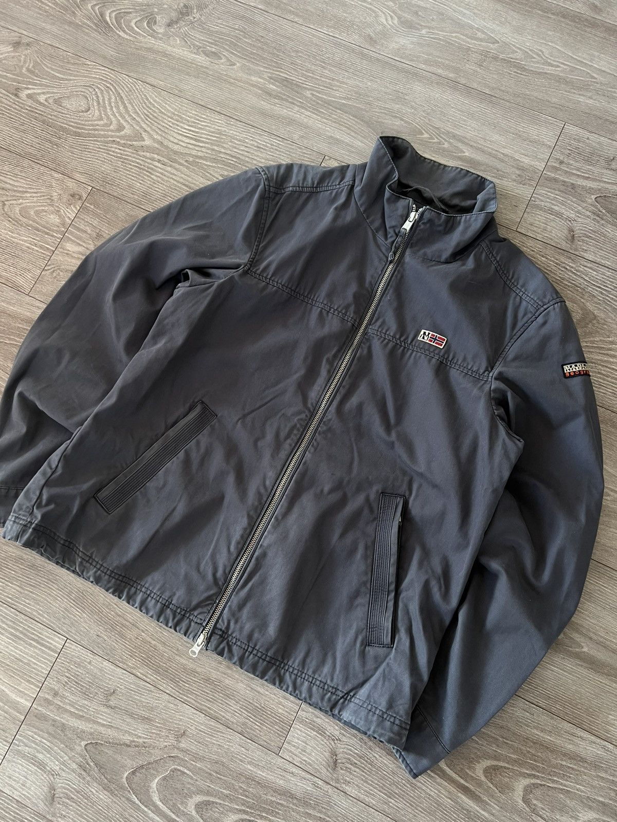 Napapijri × Vintage ‼️Vintage Napapijri Heavy Hard Cotton Streetwear Jacket‼️ Size US XL / EU 56 / 4 - 14 Thumbnail