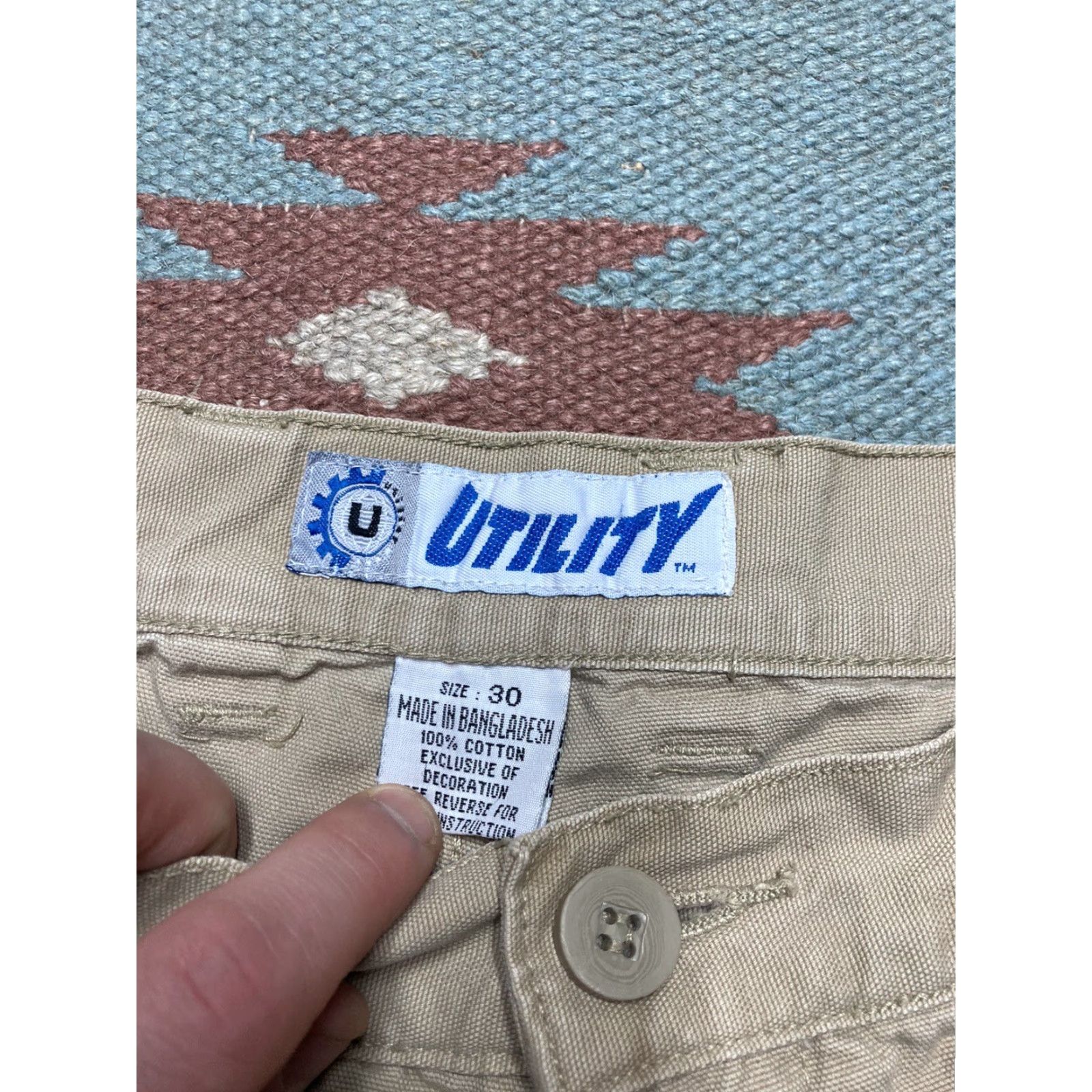 Vintage VINTAGE Utility Cargo Shorts Men 29 Beige Grunge Distressed Baggy Skater Y2K Cargo Shorts Mens Size US 29 - 6 Thumbnail