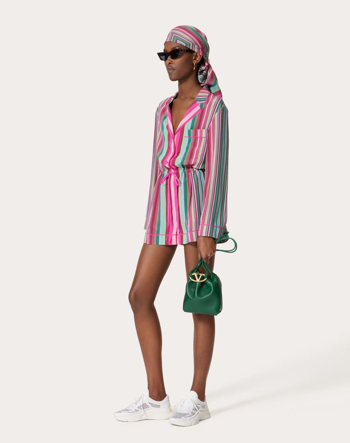 Valentino o1s1wg110525 Silk Jumpsuit in Multicolor Size 32" / US 10 / IT 46 - 2 Thumbnail
