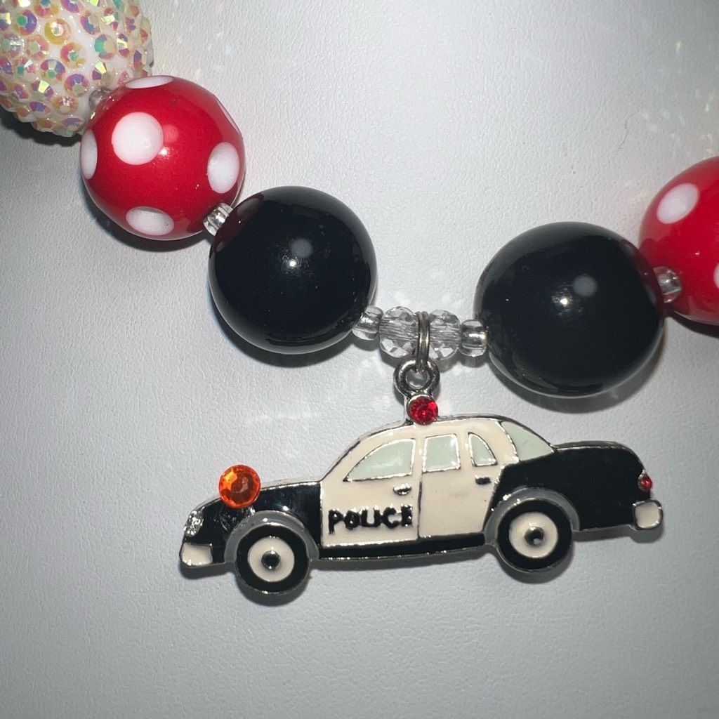 Vintage Vintage Black, white and Red Bubblegum Acrylic Necklace With Size ONE SIZE - 2 Thumbnail
