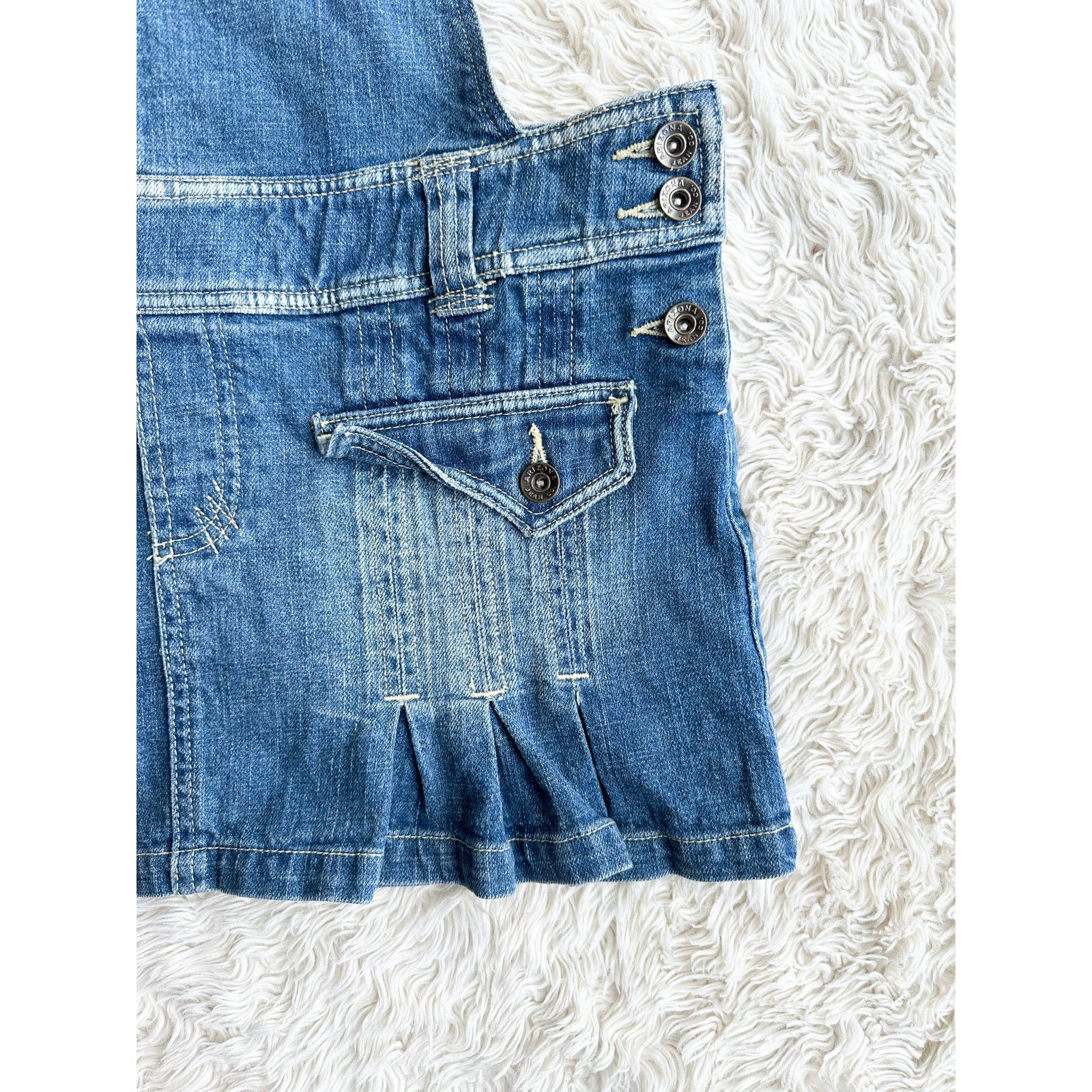 Arizona Jean Co. Y2K Pleated Miniskirt Overall Mini Dress Size M / US 6-8 / IT 42-44 - 6 Thumbnail