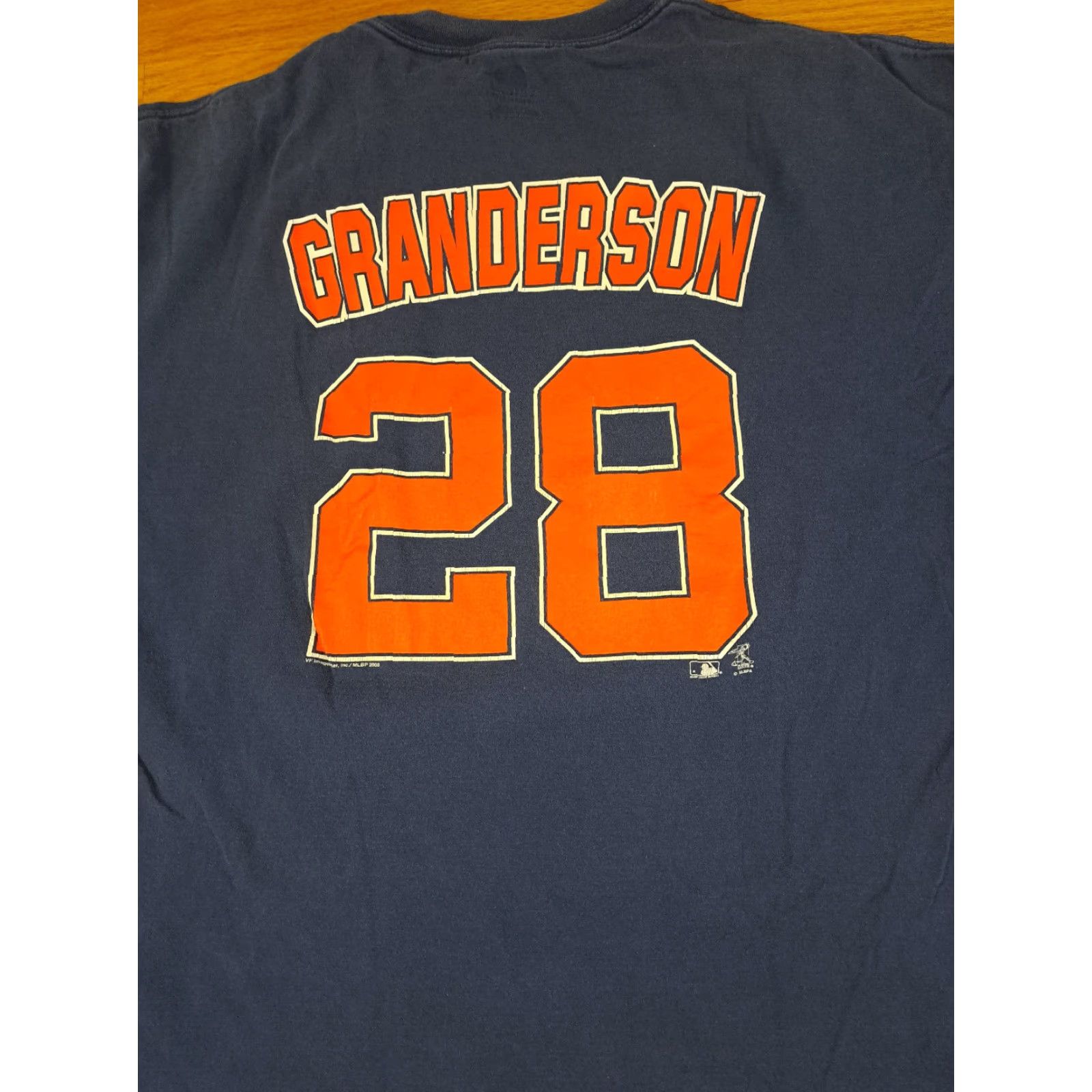 Vintage VINTAGE Detroit Tigers Curtis Granderson 2XL T-Shirt Mens Blue Solid Short Sleeve Genuine Merchandise Sports Baseball 29in long 26in pit to pit Size US XXL / EU 58 / 5 - 5 Thumbnail